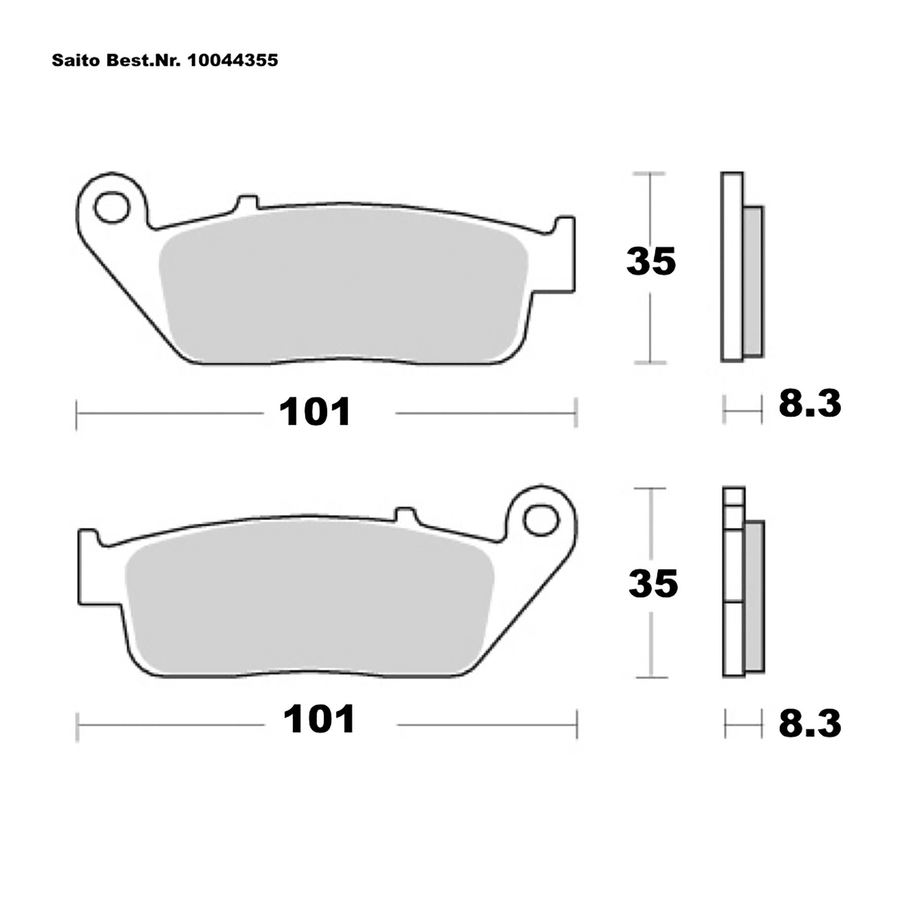 Saito Saito Brake-Pads Sinter with ABE various models