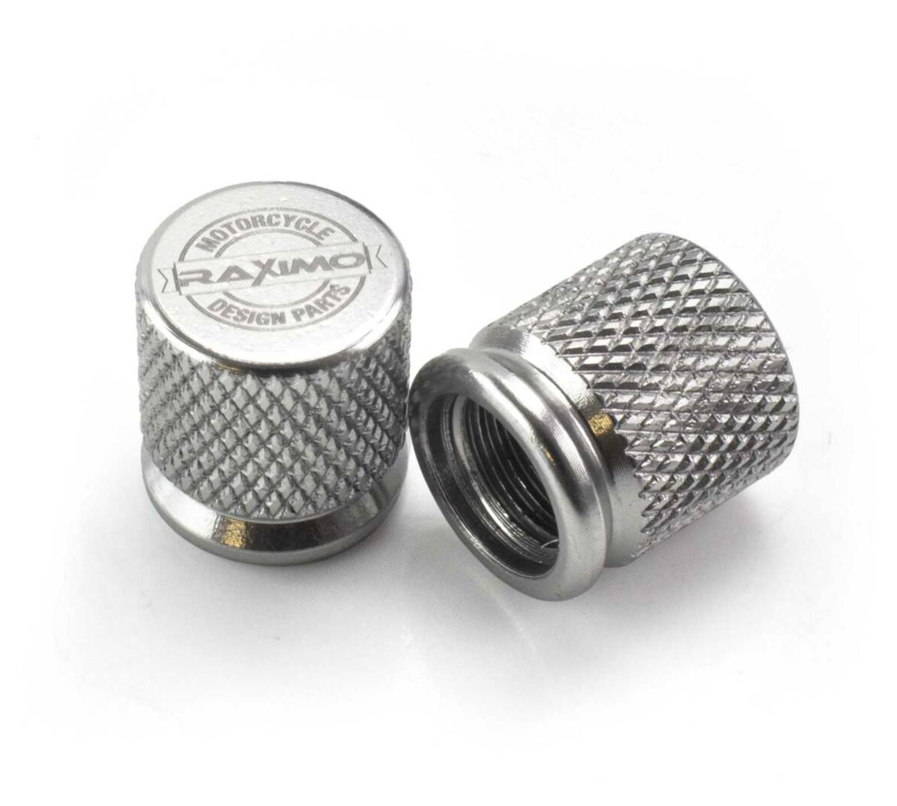 Raximo Valve caps in CNC-machined aluminium various colours