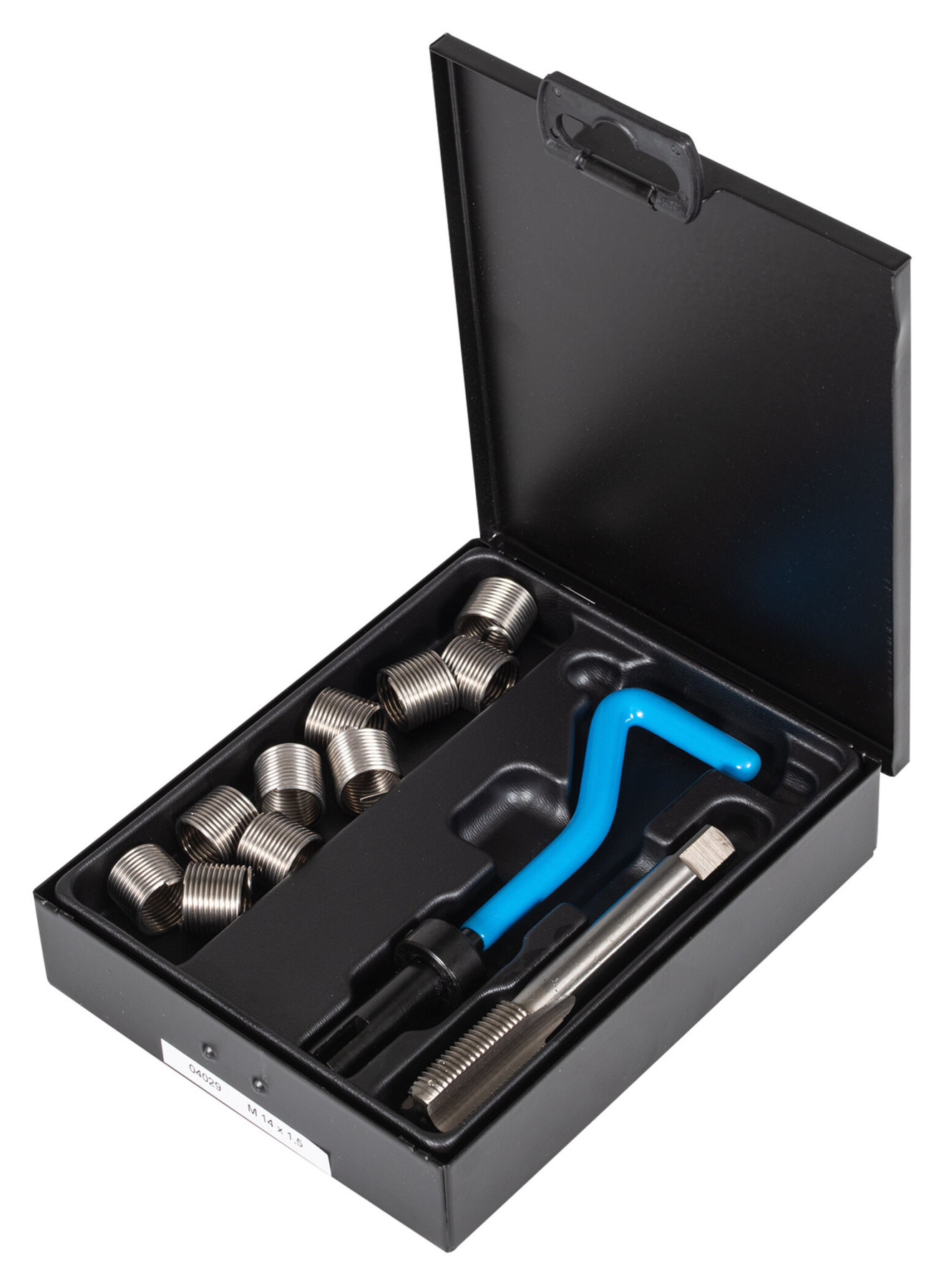 Kit Riparazione Filetto Candela M10x1.0 - 10 Inserti + Maschio, Acciaio HSS