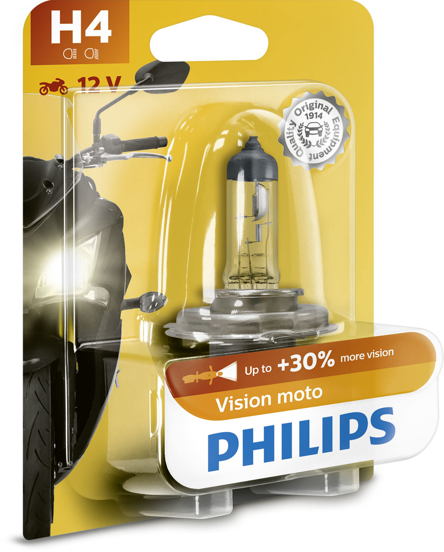 Philips HALOGEN LAMP H4 60/55W PHILIPS VISION MOTO +30%