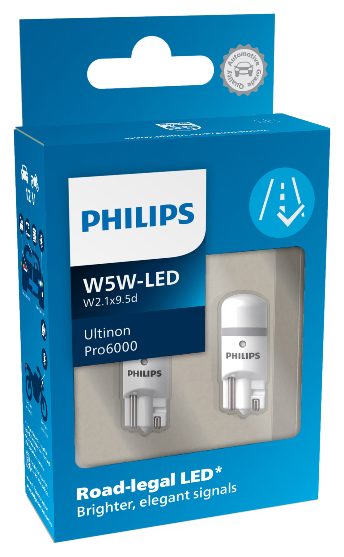 Philips Ultinon Pro6000 W5W T10 LED Car Light with Road Legal