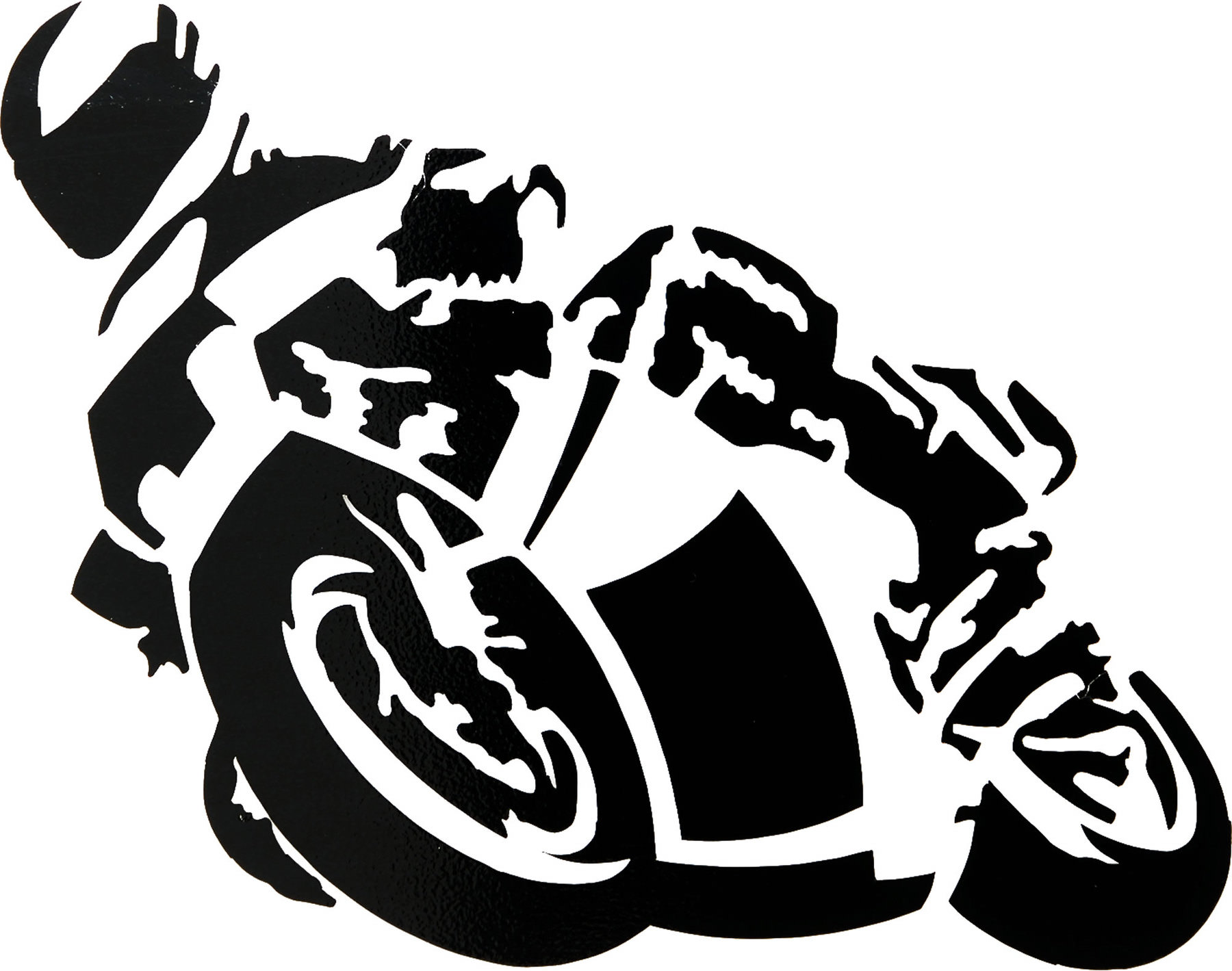 stuiten op koppel Perfect MOTORCYCLE STICKER BLACK, SOLD INDIV. 8X6CM