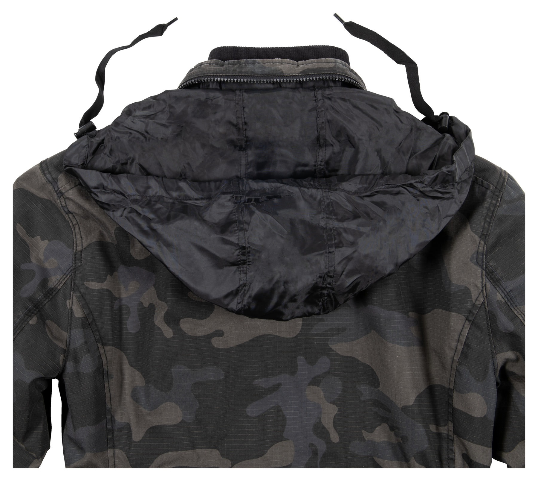 Surplus Windbreaker Jacket Black Camo Size S