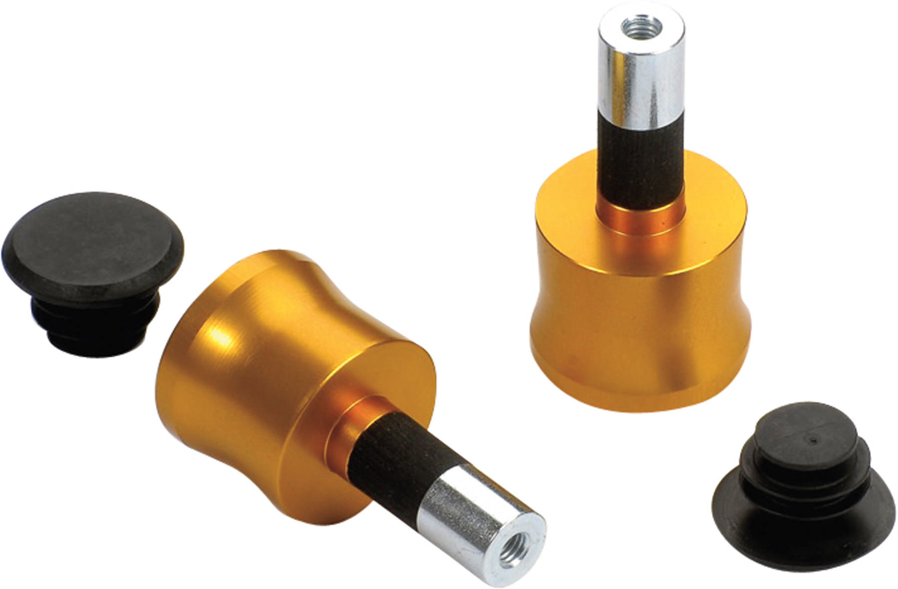 Paire D'embouts De Guidon Moto En Aluminium CNC Noir - Universels 16 Mm, Anti-vibration, Design Cool