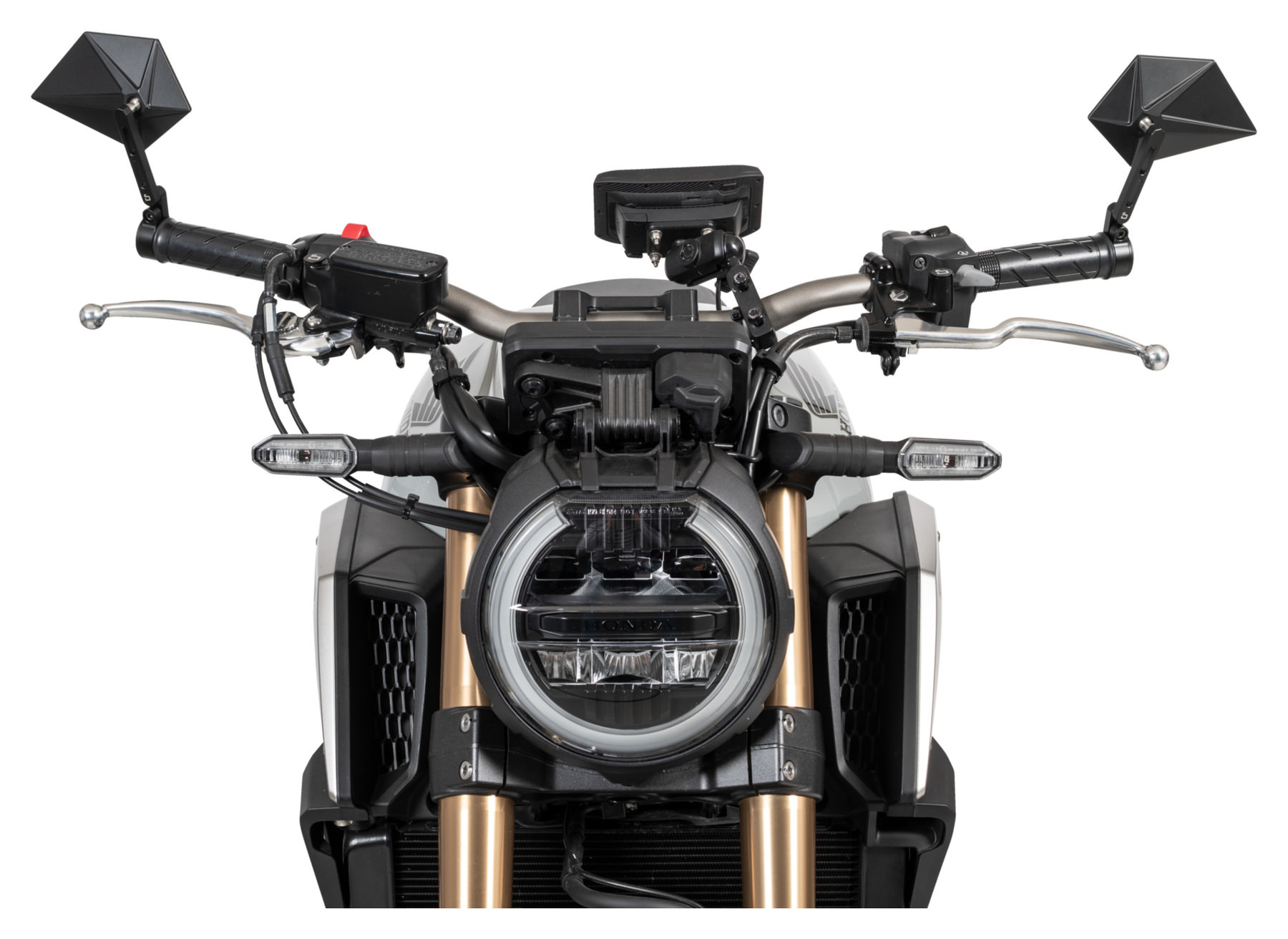 Kit Rétroviseurs Style Bar-end Pour Moto - Fixation M10 7/8", Noirs, Aluminium, Homologués (E-testés)