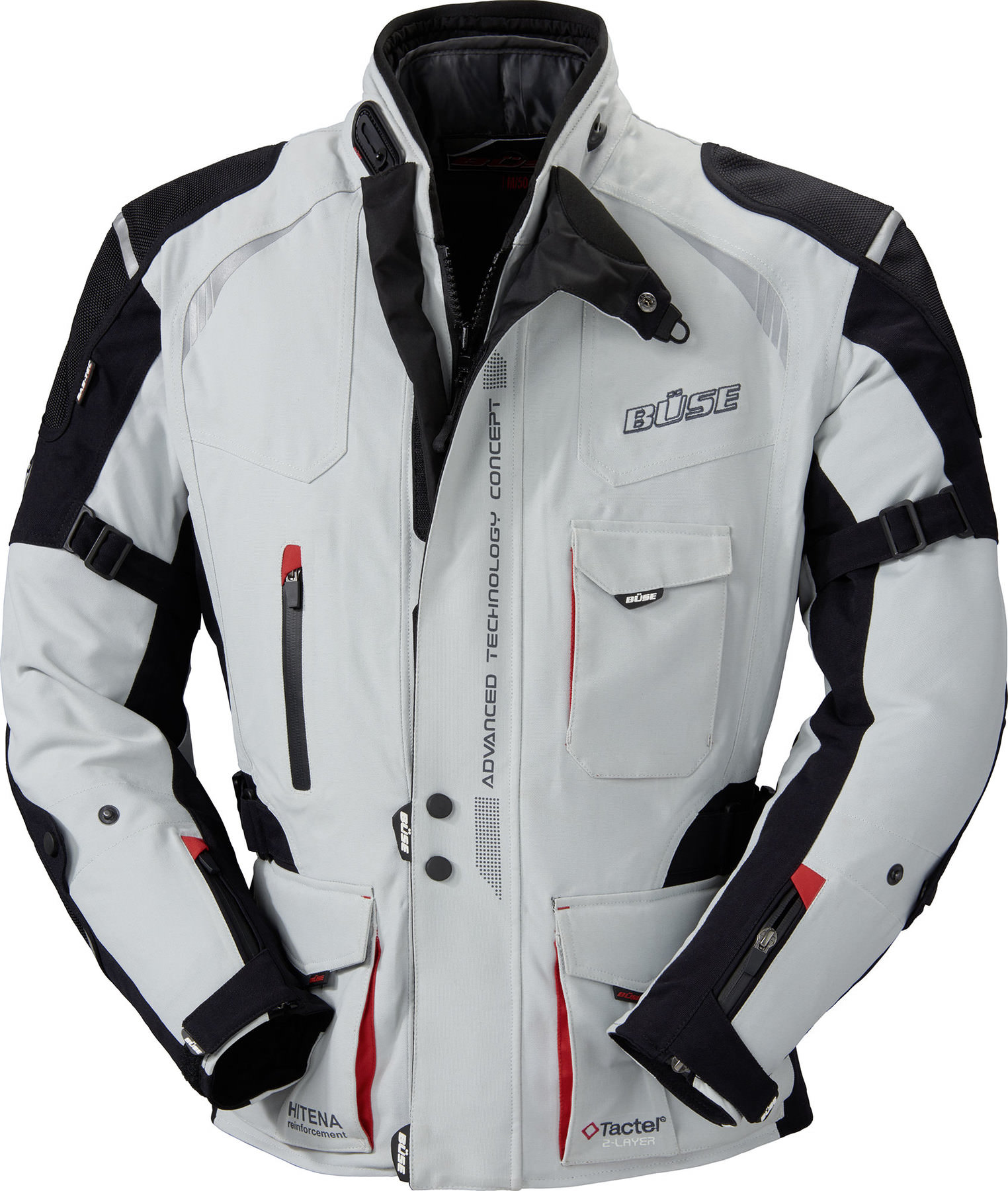 Giacca Moto Büse Lago Pro: Tessuto 450D, Impermeabile E Traspirante, Fodera Termica Rimovibile, Protezioni YF E Riflettenti