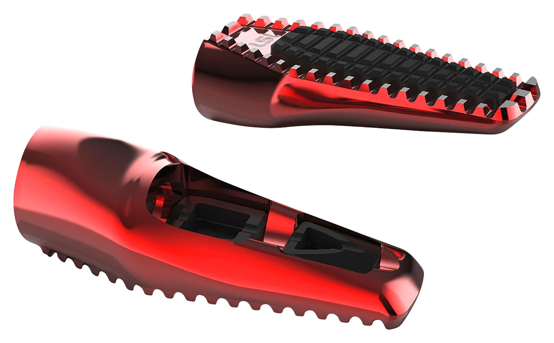 LSL Ergonia Footrests in various colours Aluminium anodised