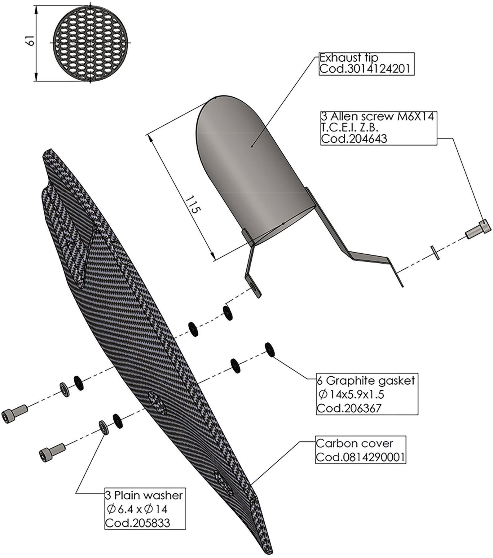 LeoVince Nietensatz Auspuff - Ersatzteile Für S0233/S0235/S10400