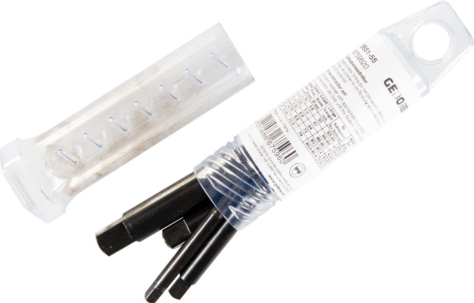 Gedore SCREW EXTRACTOR SET 5PIECES M3 M18