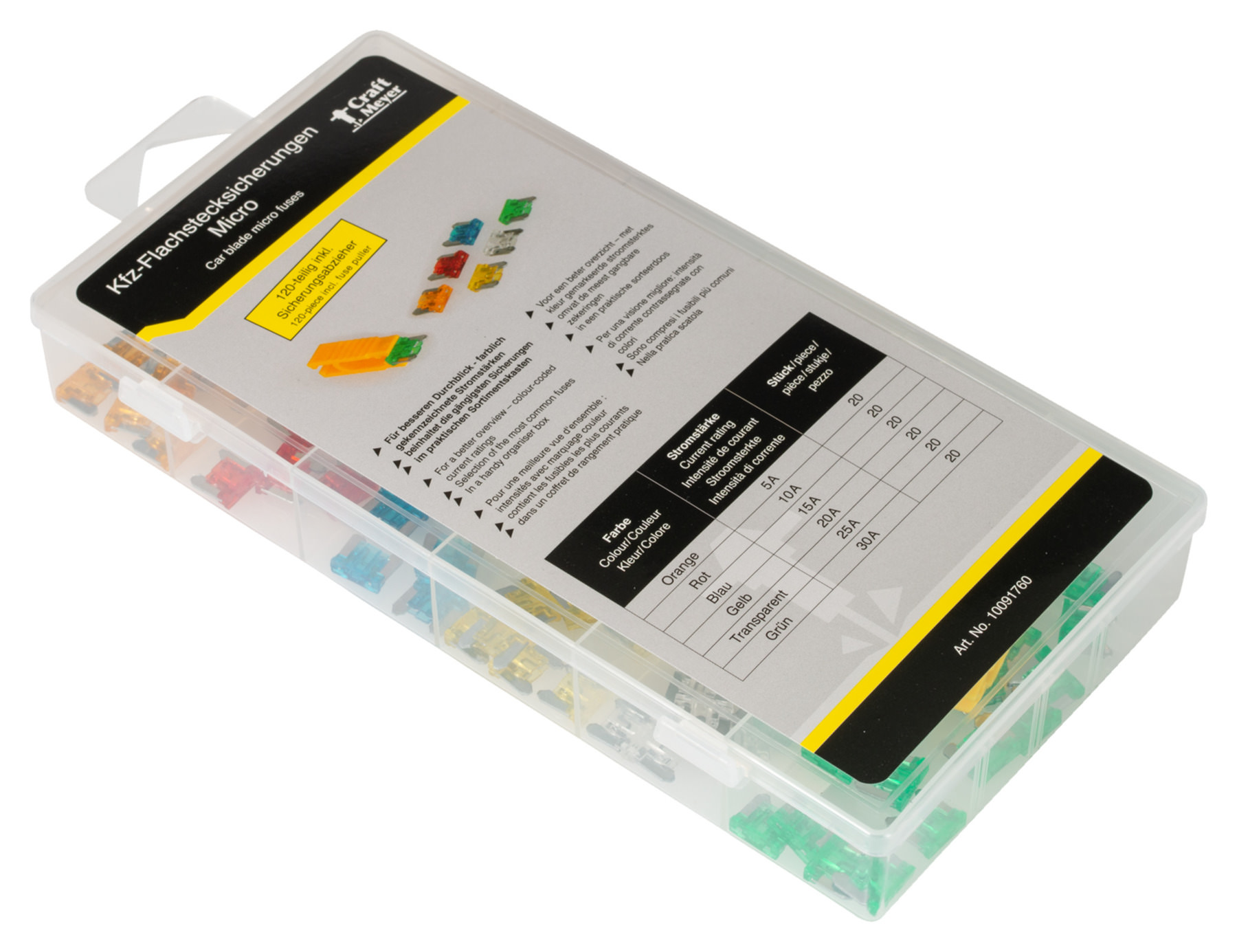 CraftMeyer SET OF BLADE FUSES MICRO 120PC. CRAFTMEYER