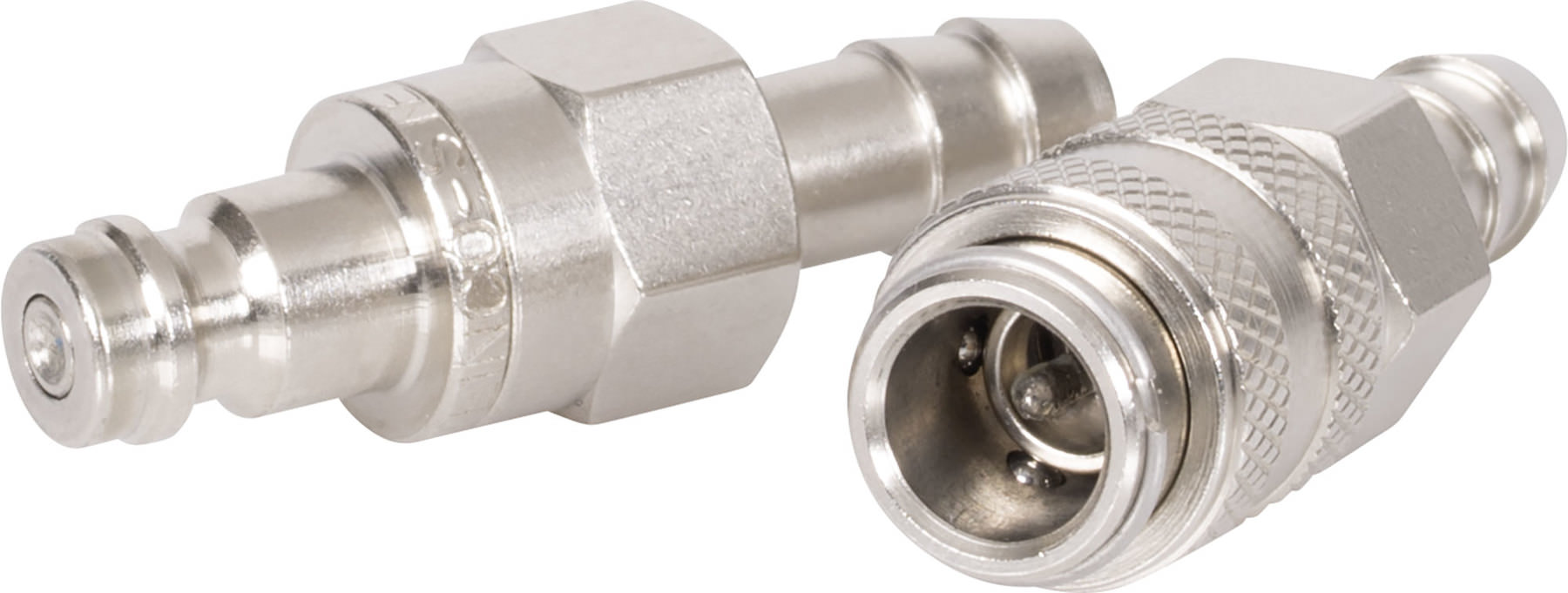 Fuel Hose Line Pump Quick Release Coupling 8mm Nickel Plated Brass 