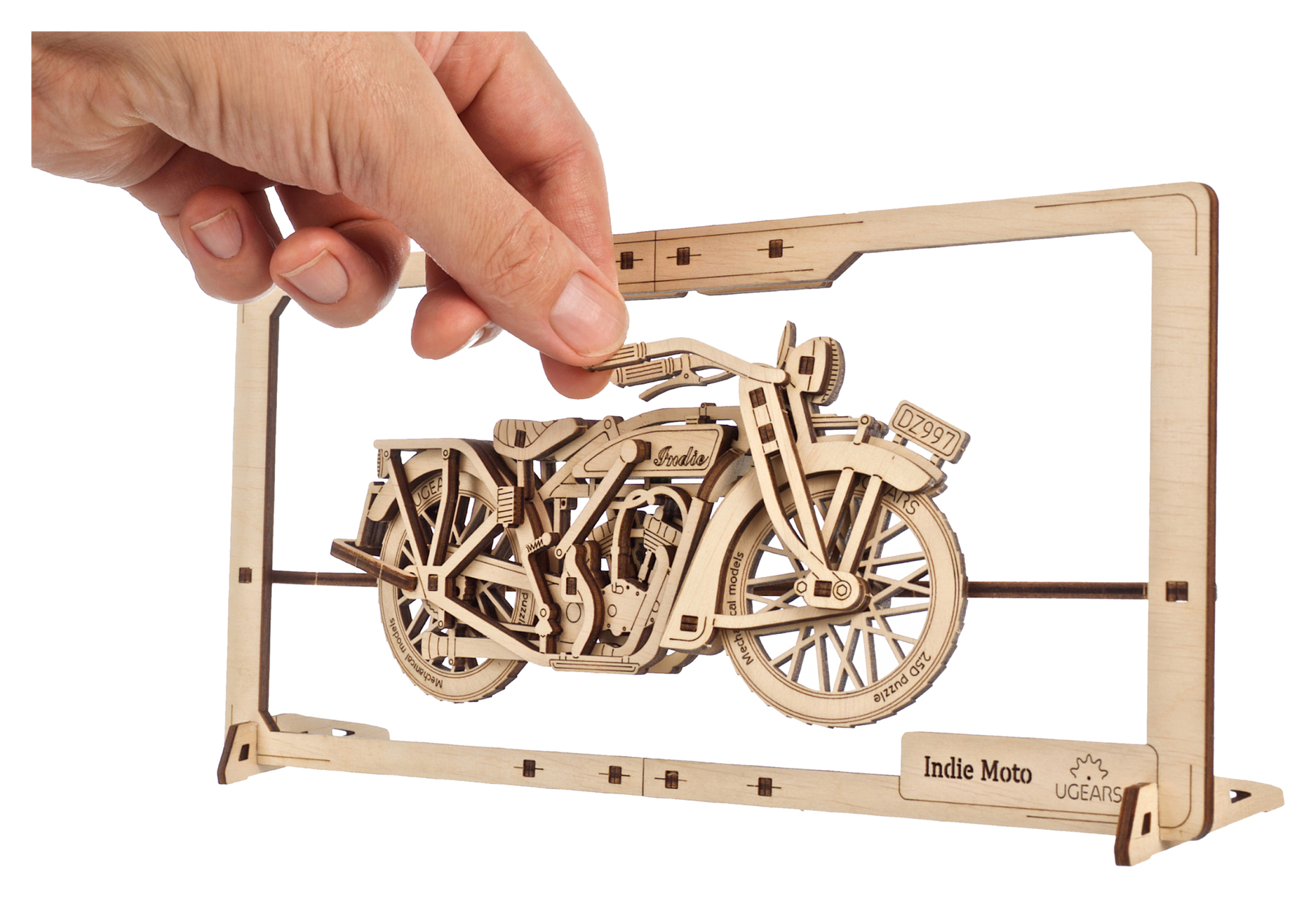 Ugears UGEARS INDIE MOTO PUZZLE 2.5D, 30X13X5,8CM