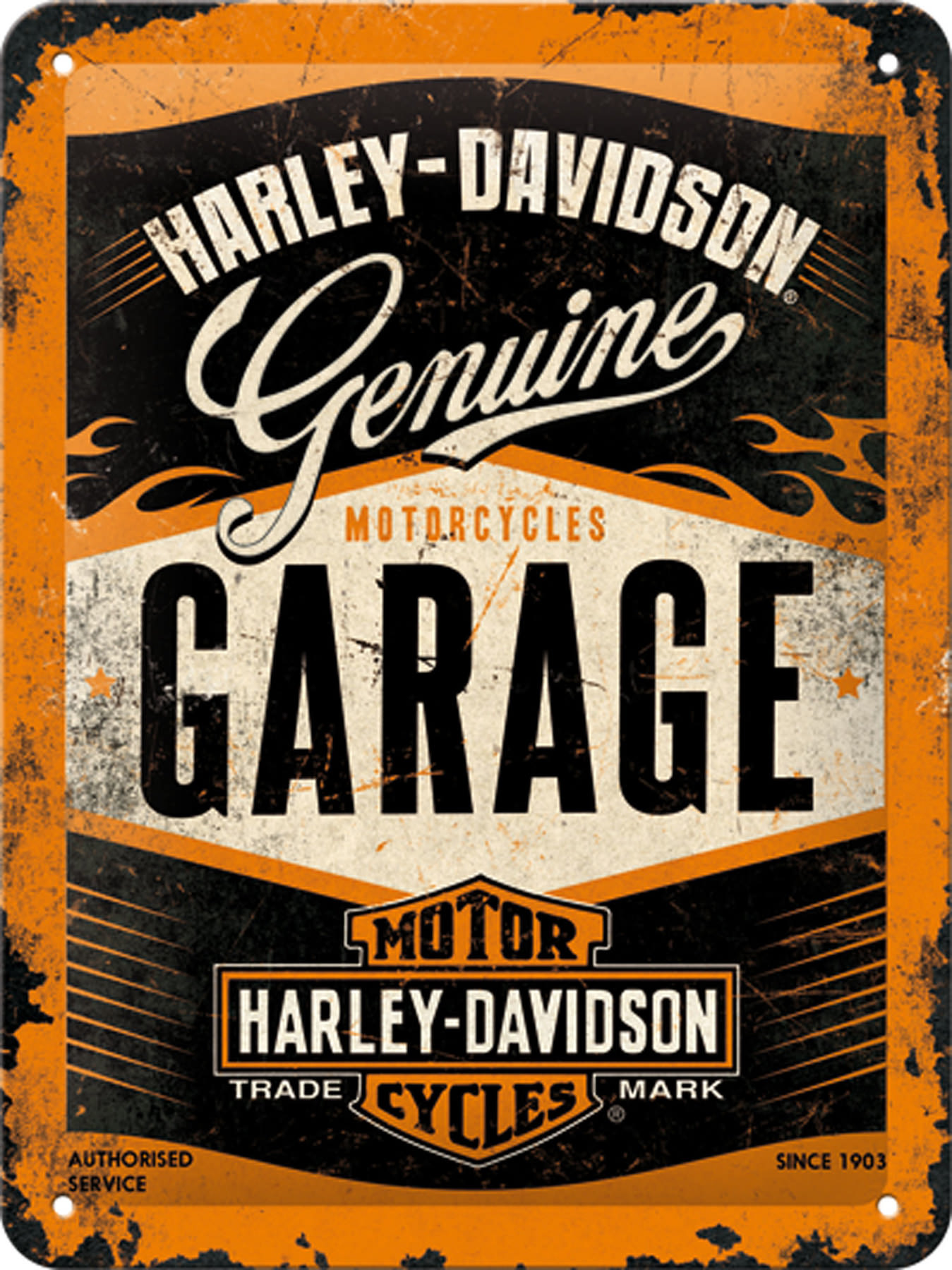 Blechschild Harley Davidson Garage Masse 15x20cm Kaufen Louis Motorrad Bekleidung Und Technik