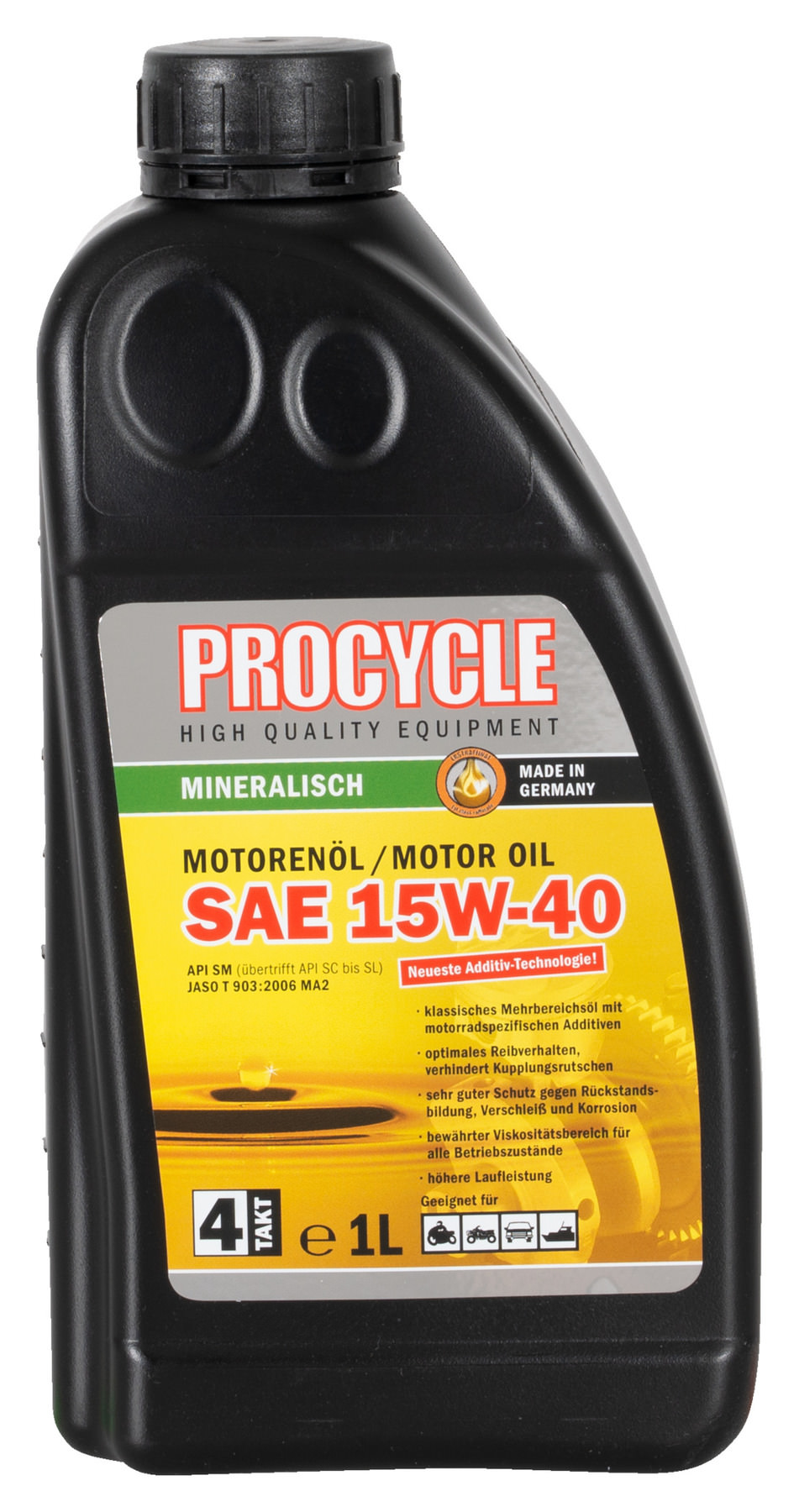 Procycle MOTOROLIE MINERAAL, 15W-40, 1L.