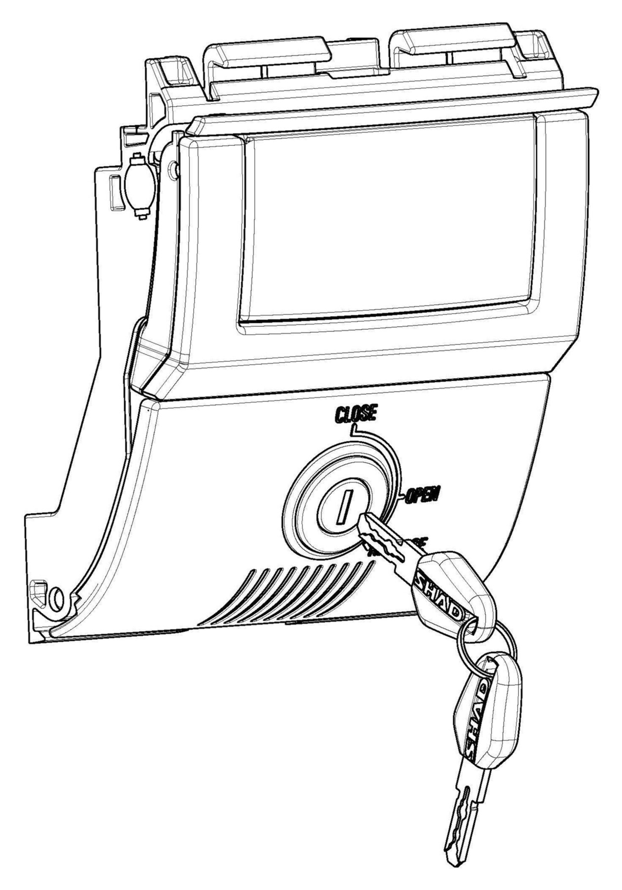 Shad SHAD REPLACEMENT LID LOCK INCL. KEY&CYLINDER