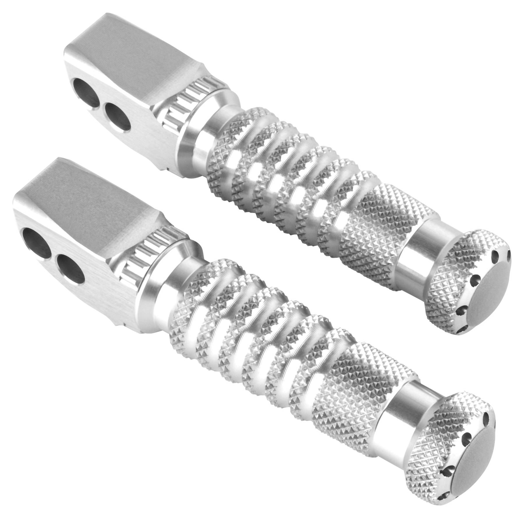 Gilles Sport footrests, rider/pillion Black/silver