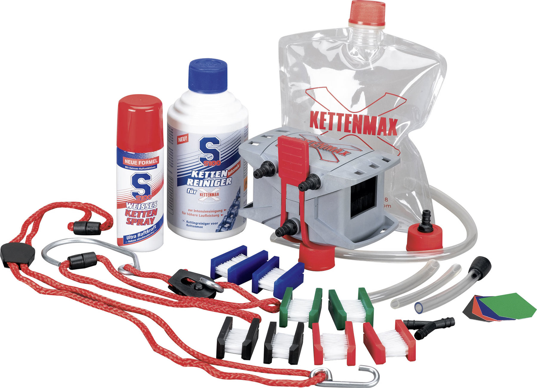 KETTENMAX Chain Cleaner Kit Set for Motorcycle Motorbike Chains Cleaning Machine 