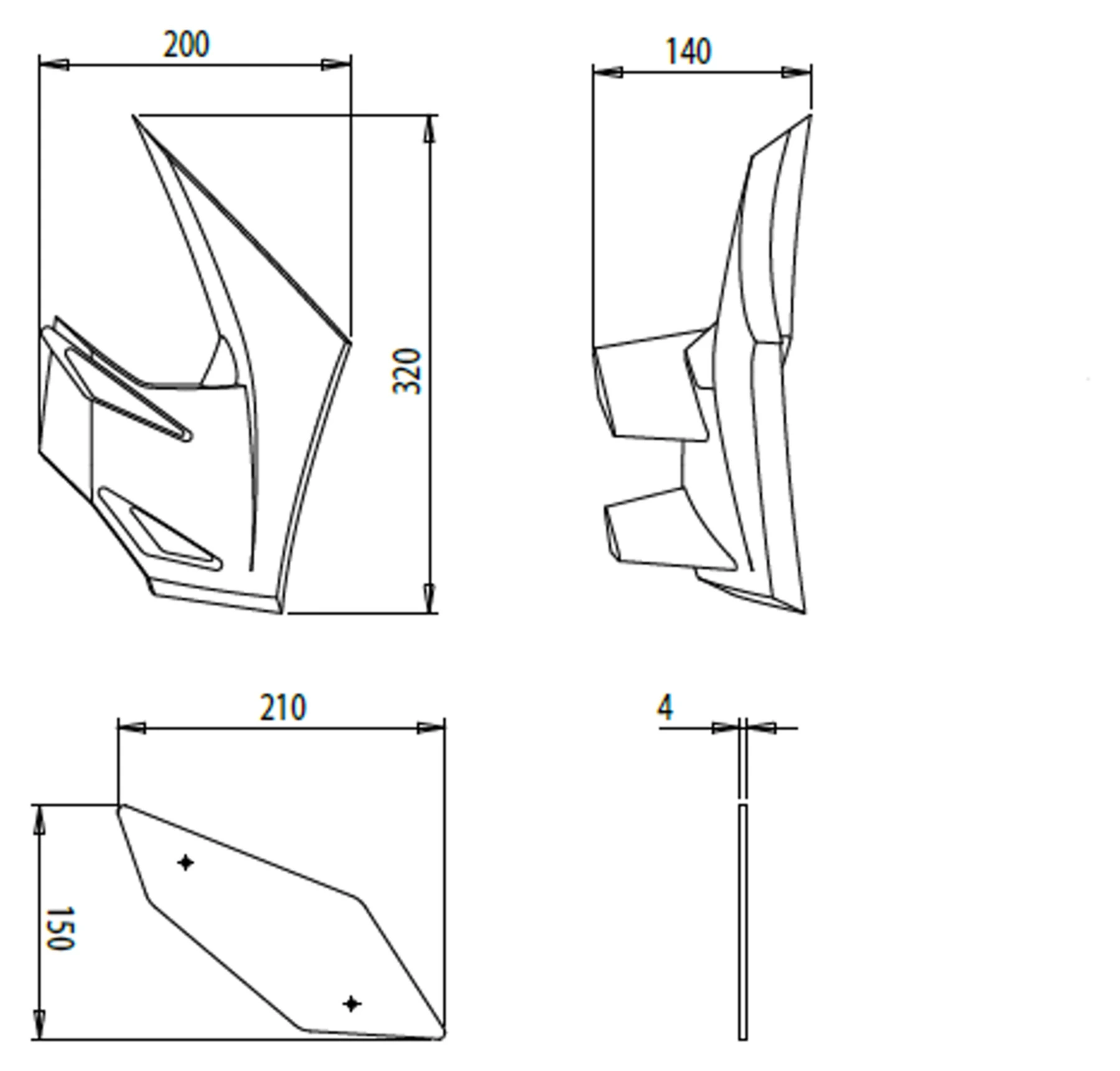 Downforce Winglet Seitenspoiler
