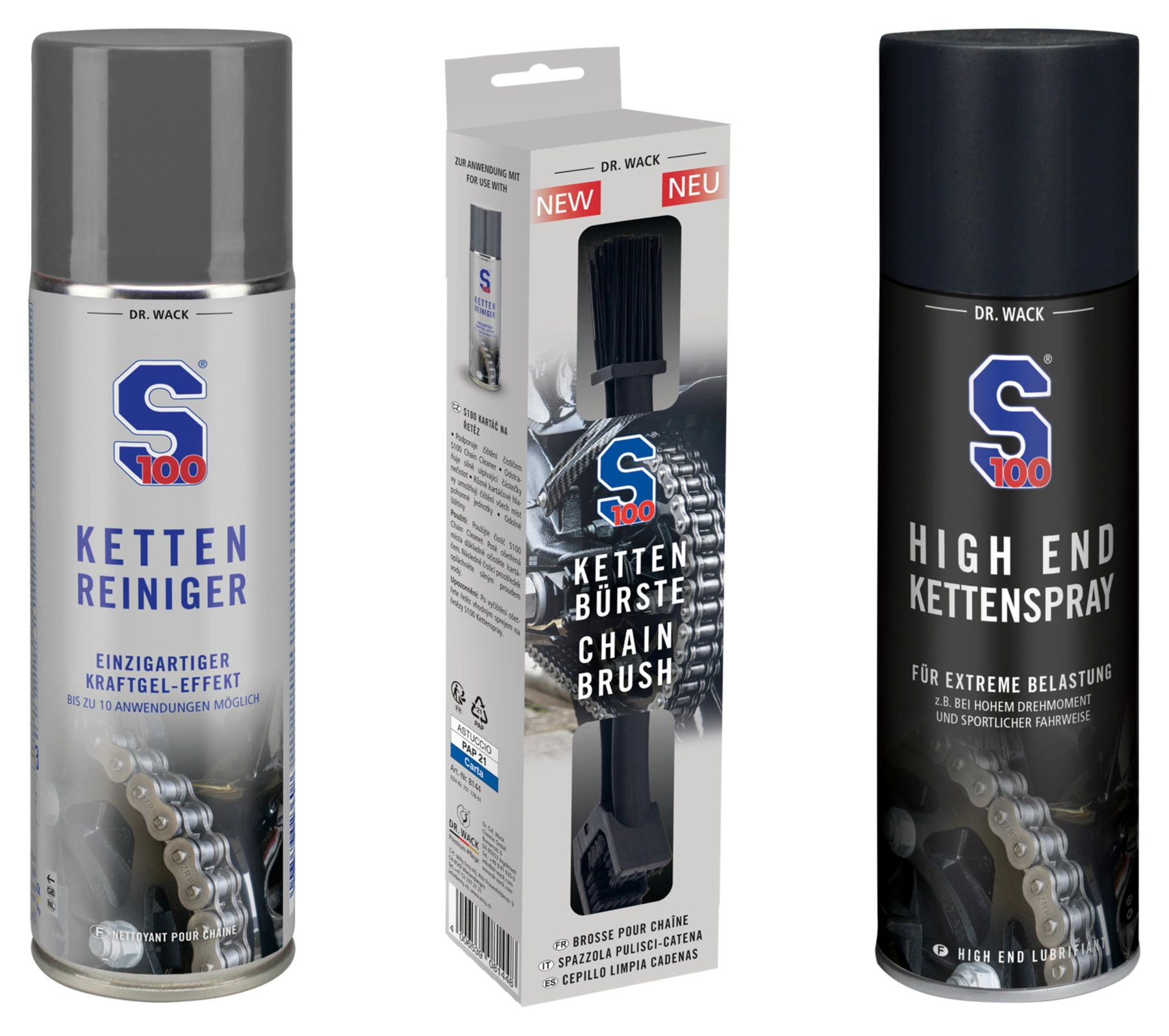 3er-Kettenpflege-Set High End Spray
