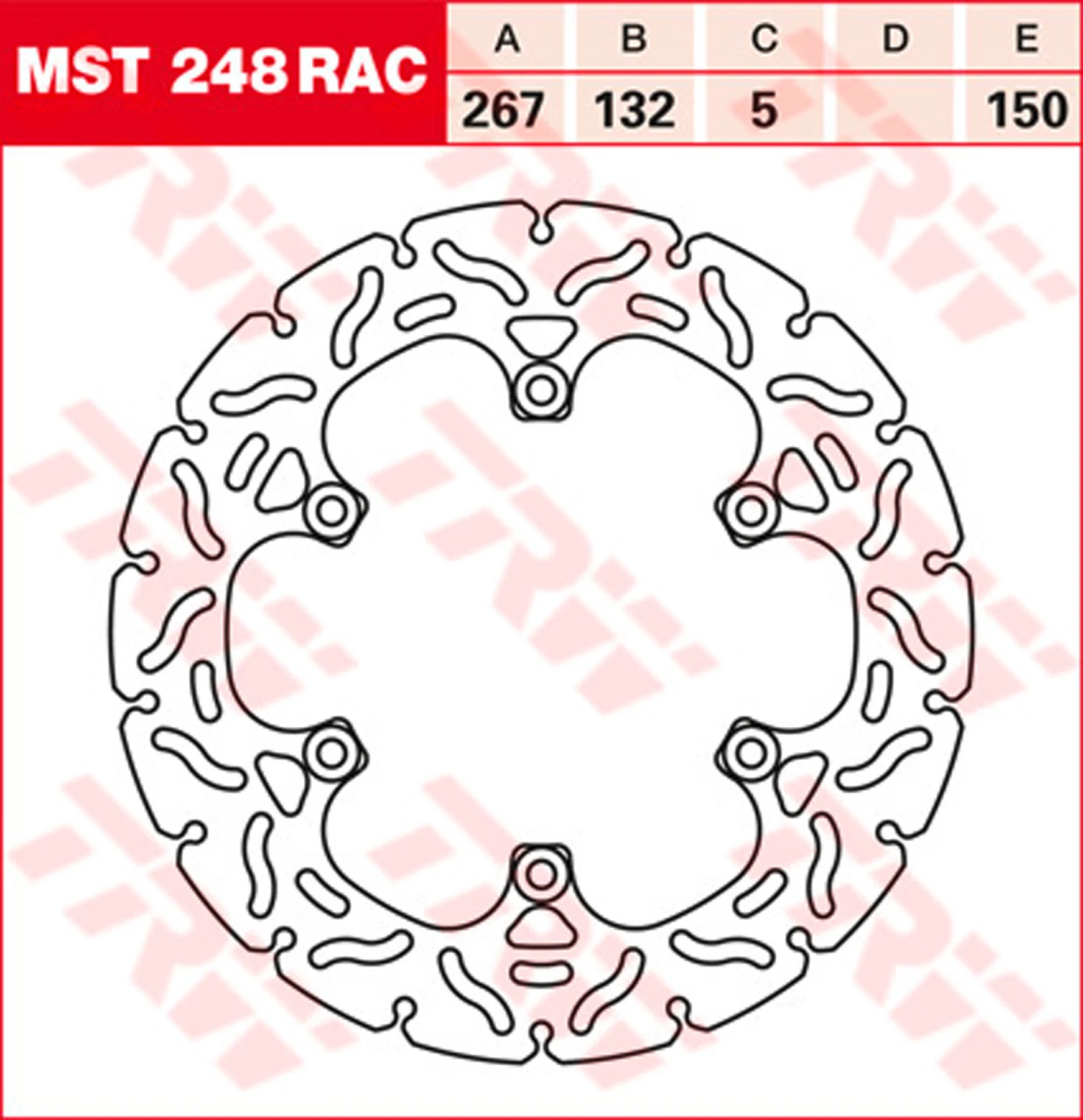 Bremsscheiben Racing, Hinten