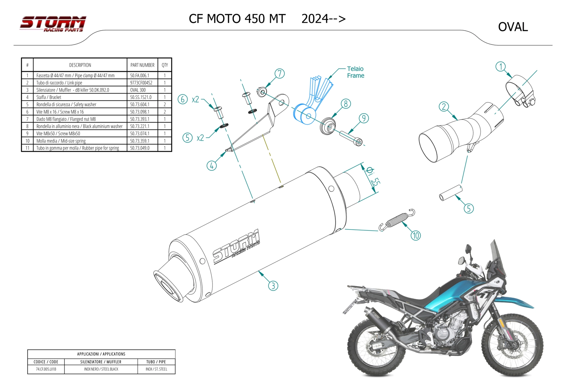 STORM STEEL BLACK OVAL