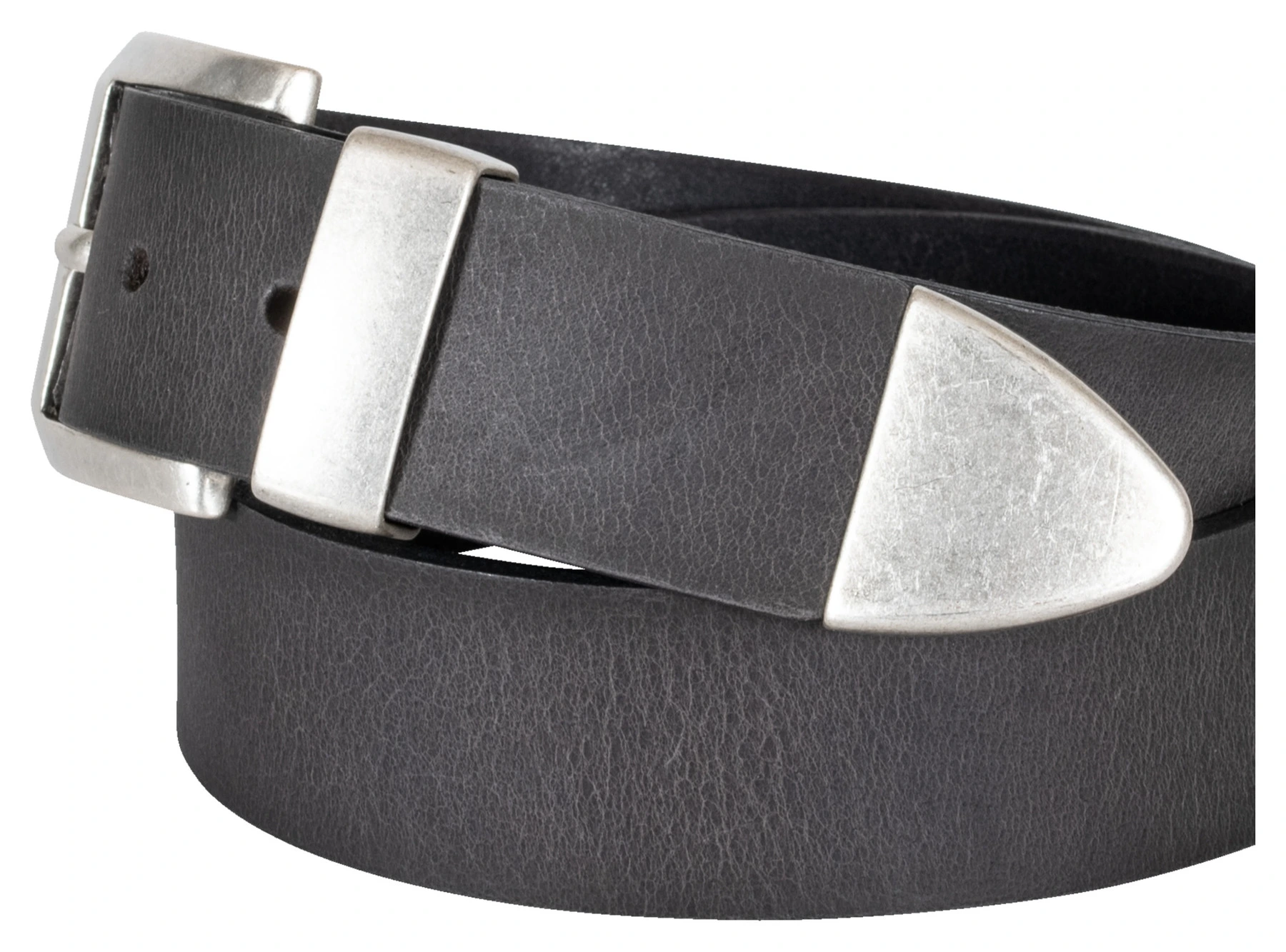 DL-AC-9 leather belt, grey