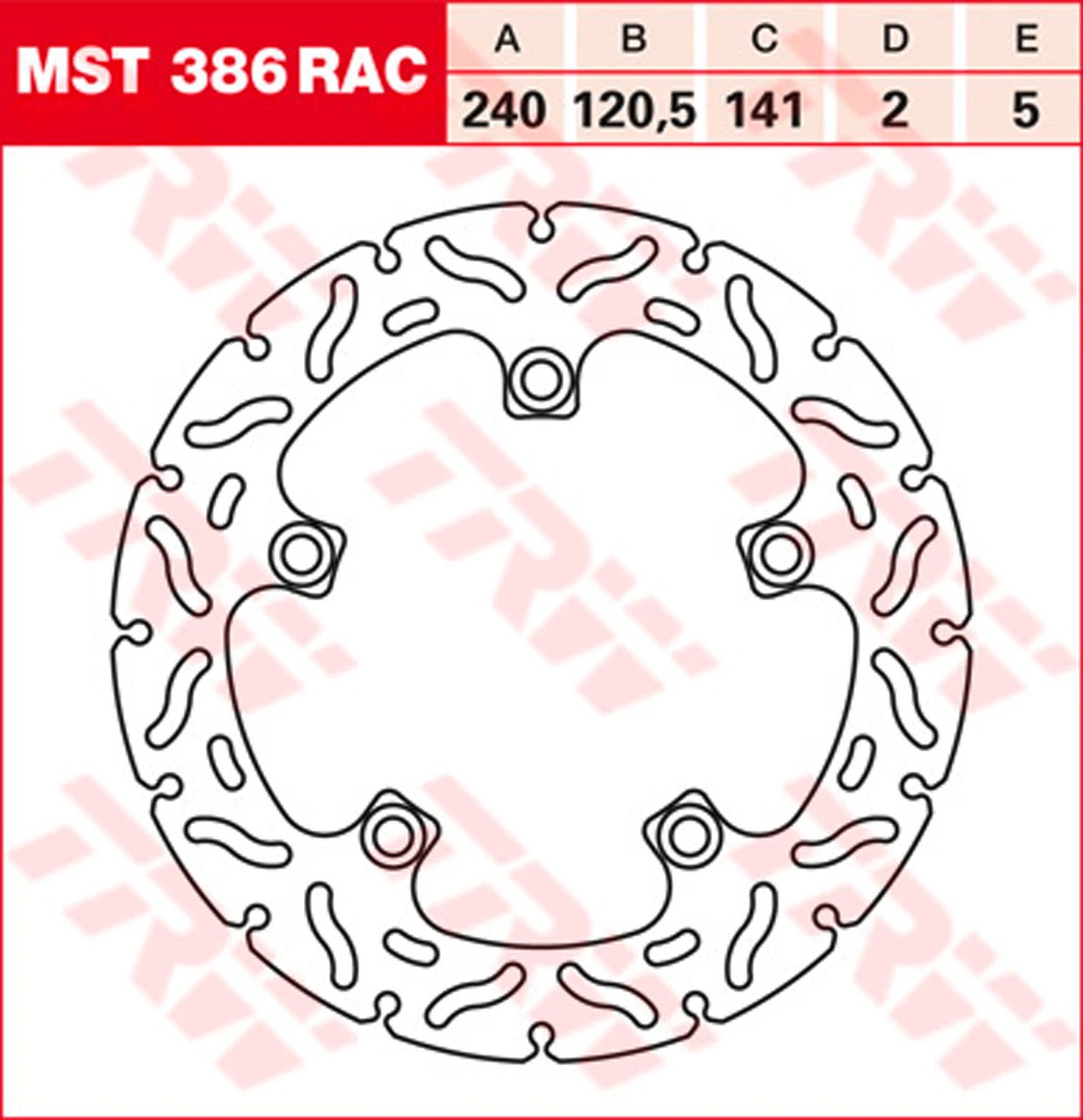 Bremsscheiben Racing, Hinten