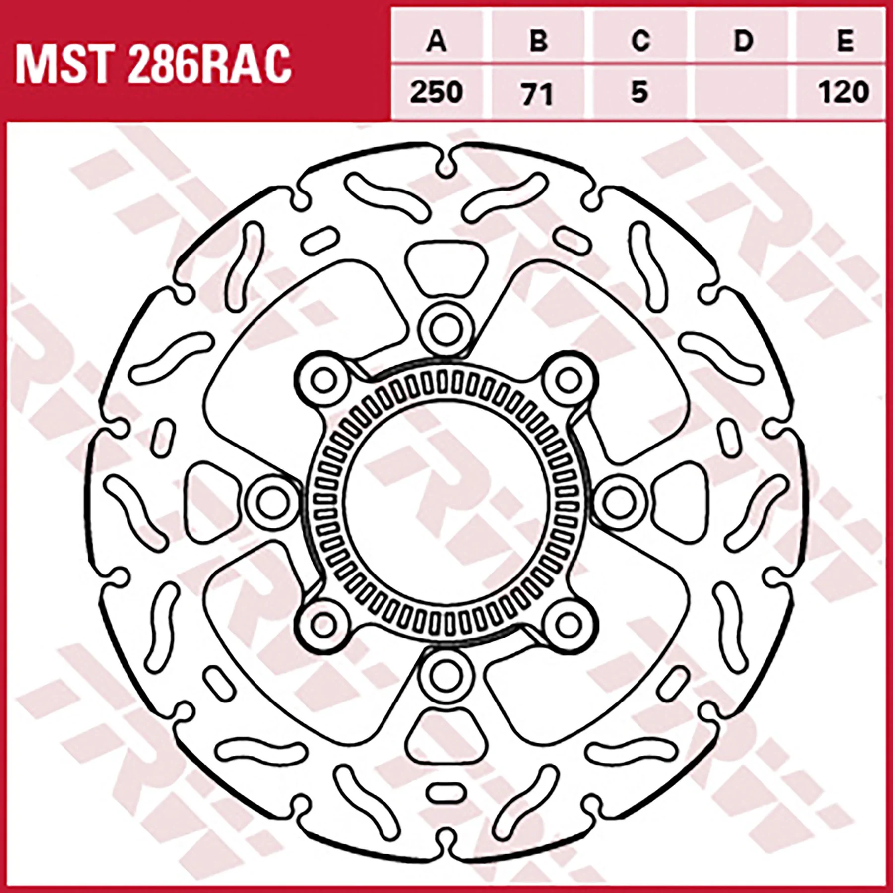 Bremsscheiben Racing, Hinten
