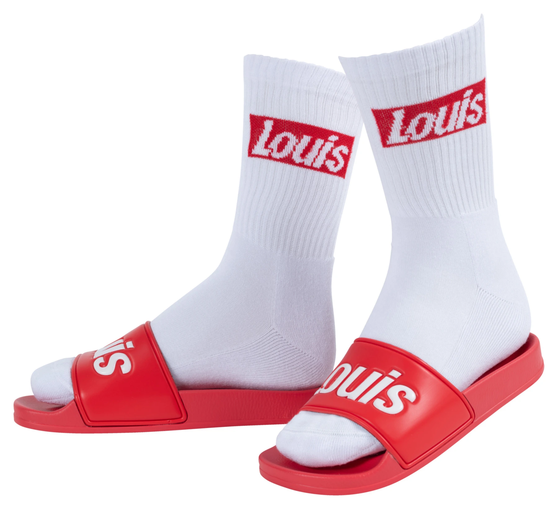 Louis LOUIS SLIDES RED low cost Louis