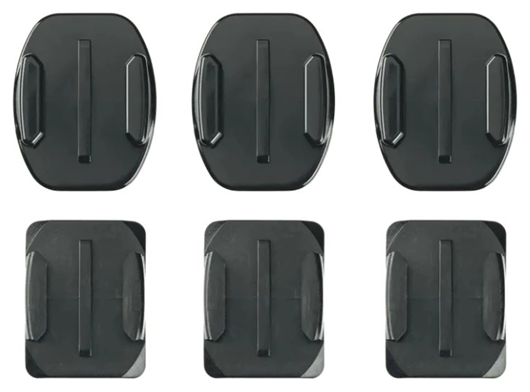 3 Curved + 3 Flat Sticky GoPro Mounts