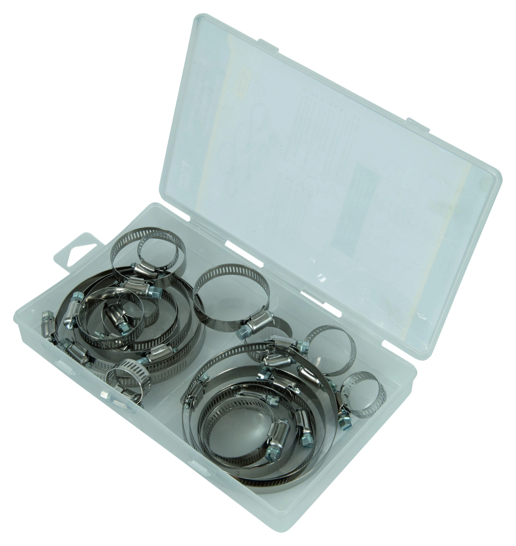 Assortment box with hose clamps