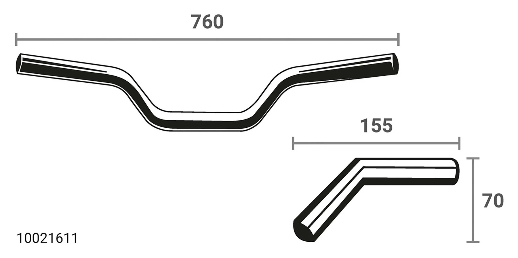 X-Bar Lenker Ax01 Breite 760Mm