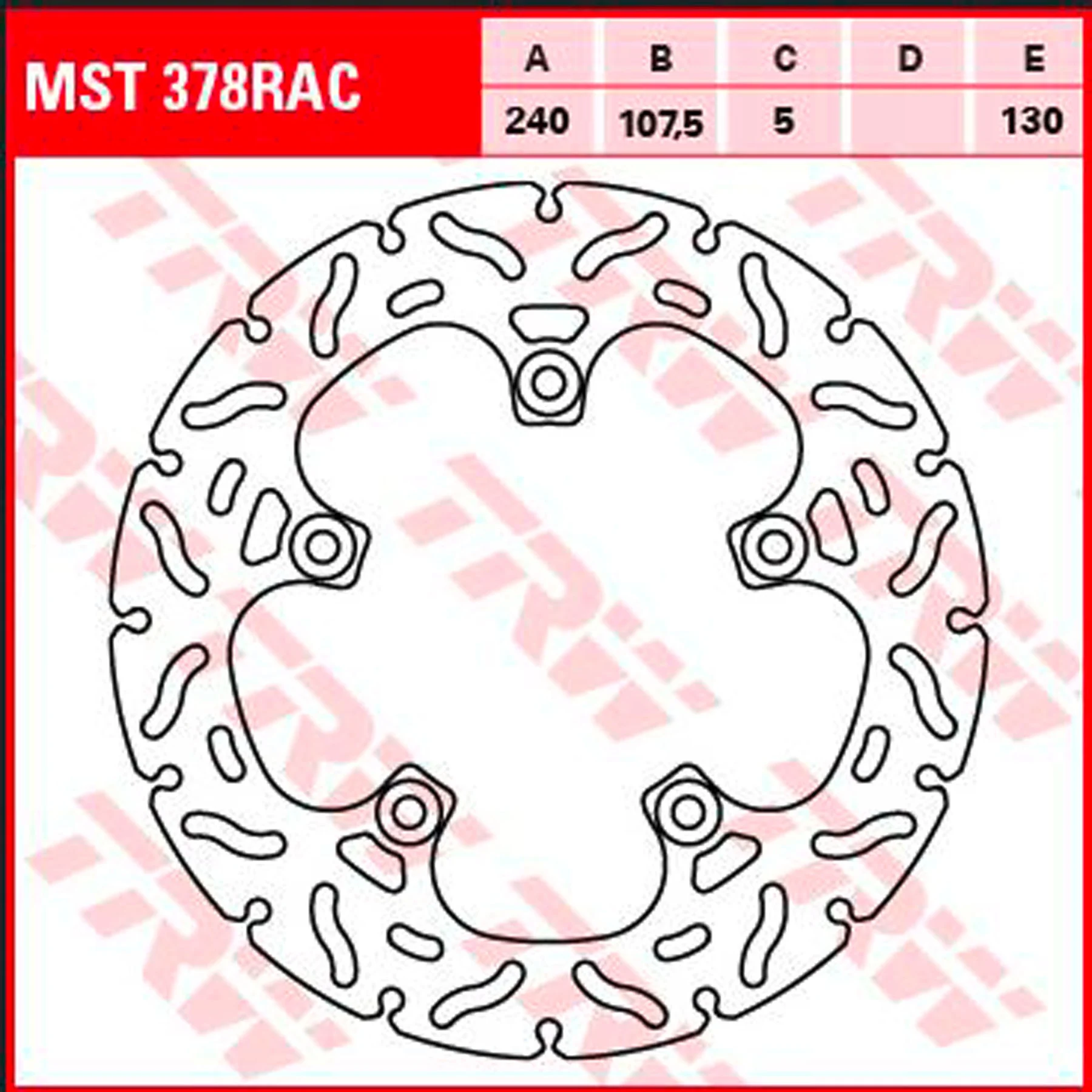 Bremsscheiben Racing, Hinten