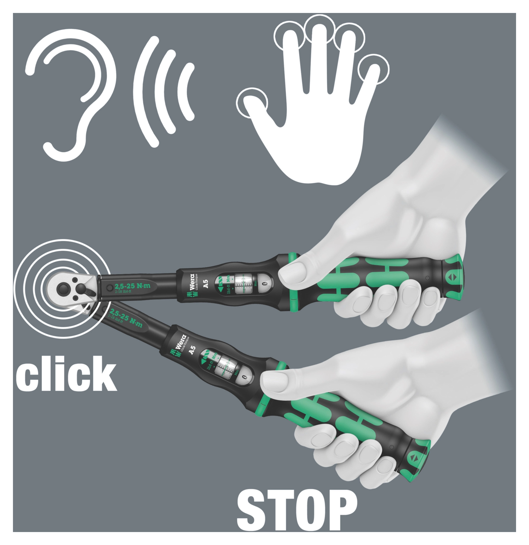 Click-Torque A 6-sats 1 2,5–25 Nm