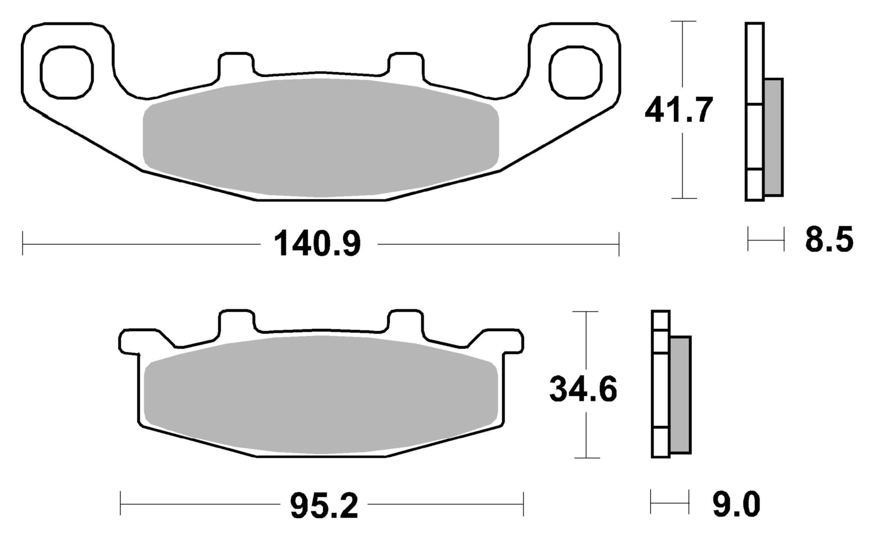 Pastillas de freno carb. org. cerám.
