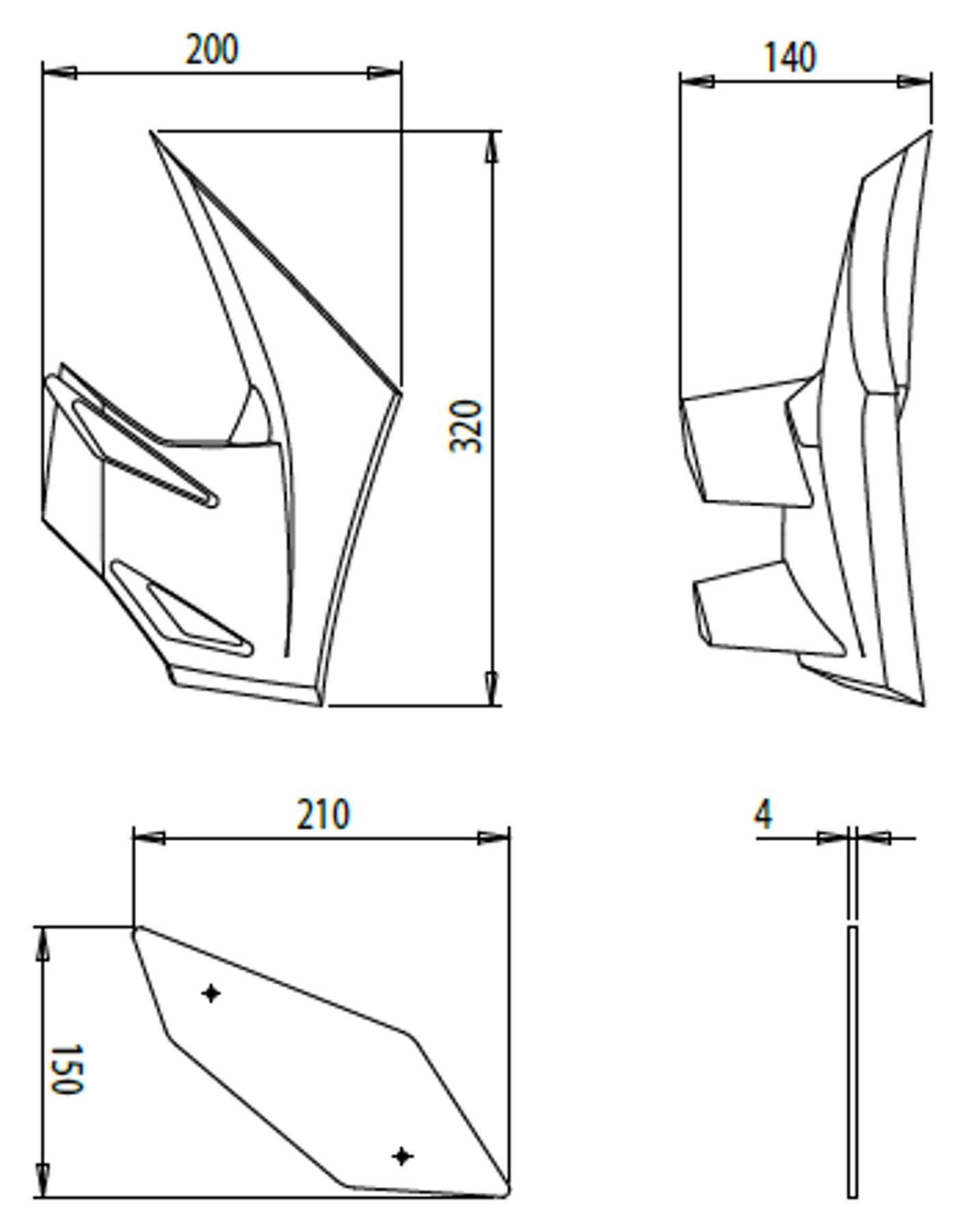 Downforce Winglet Side Spoiler