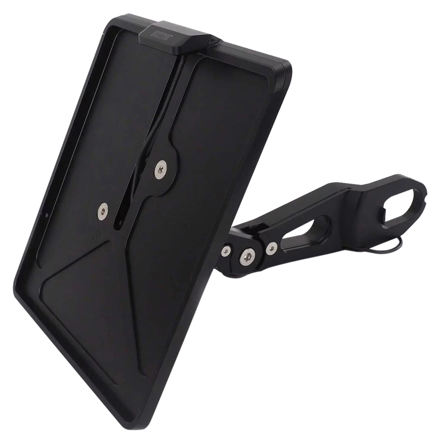 Side number plate holder with ABE