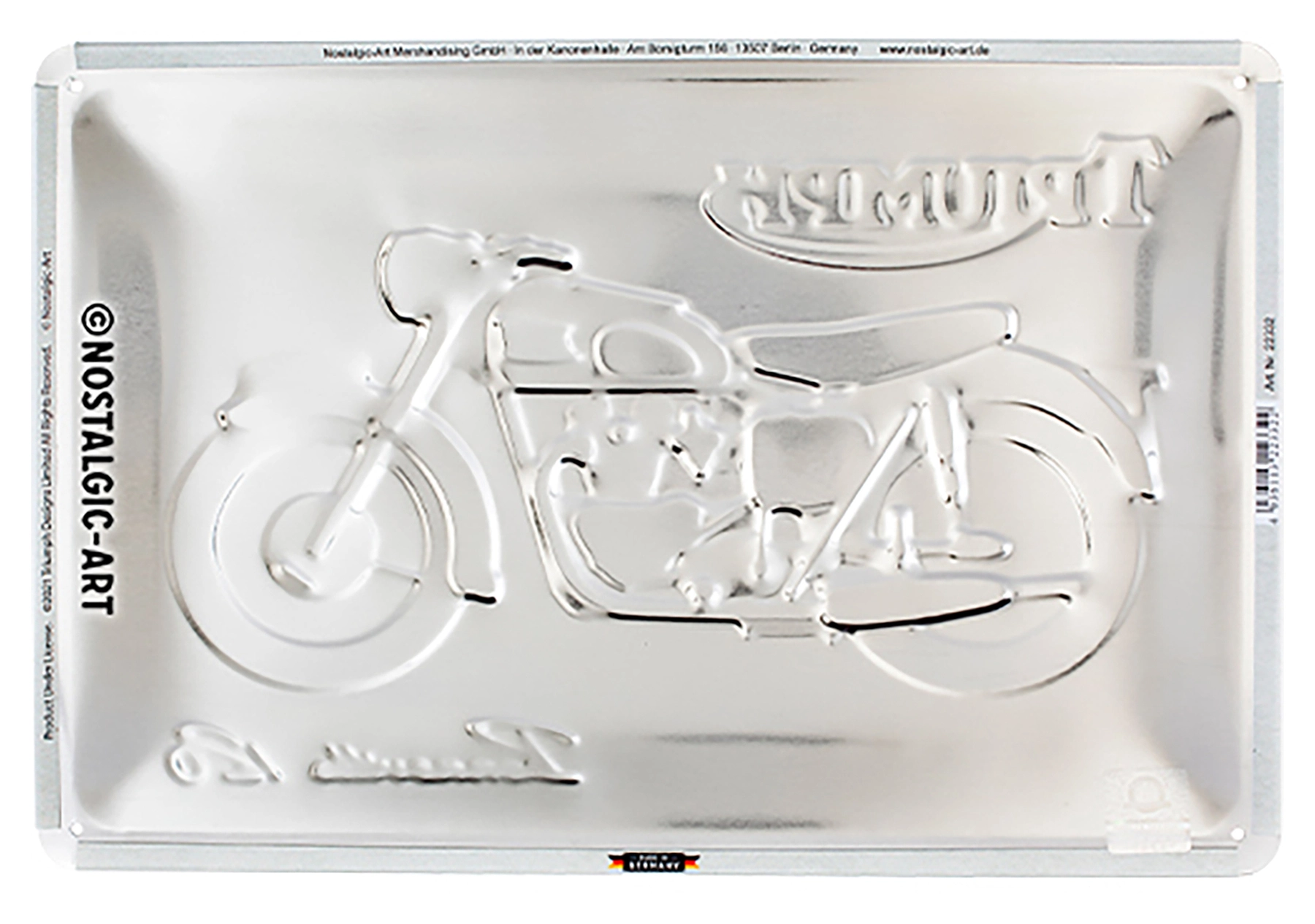Targa metallica Triumph Bonneville