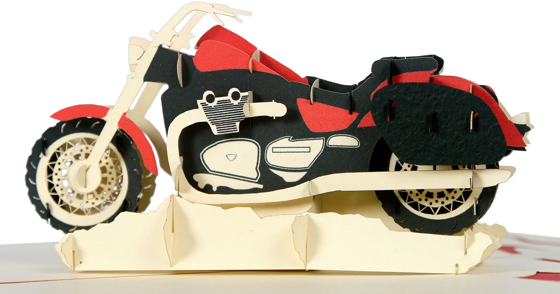 Carte pliante pop-up moto 3D