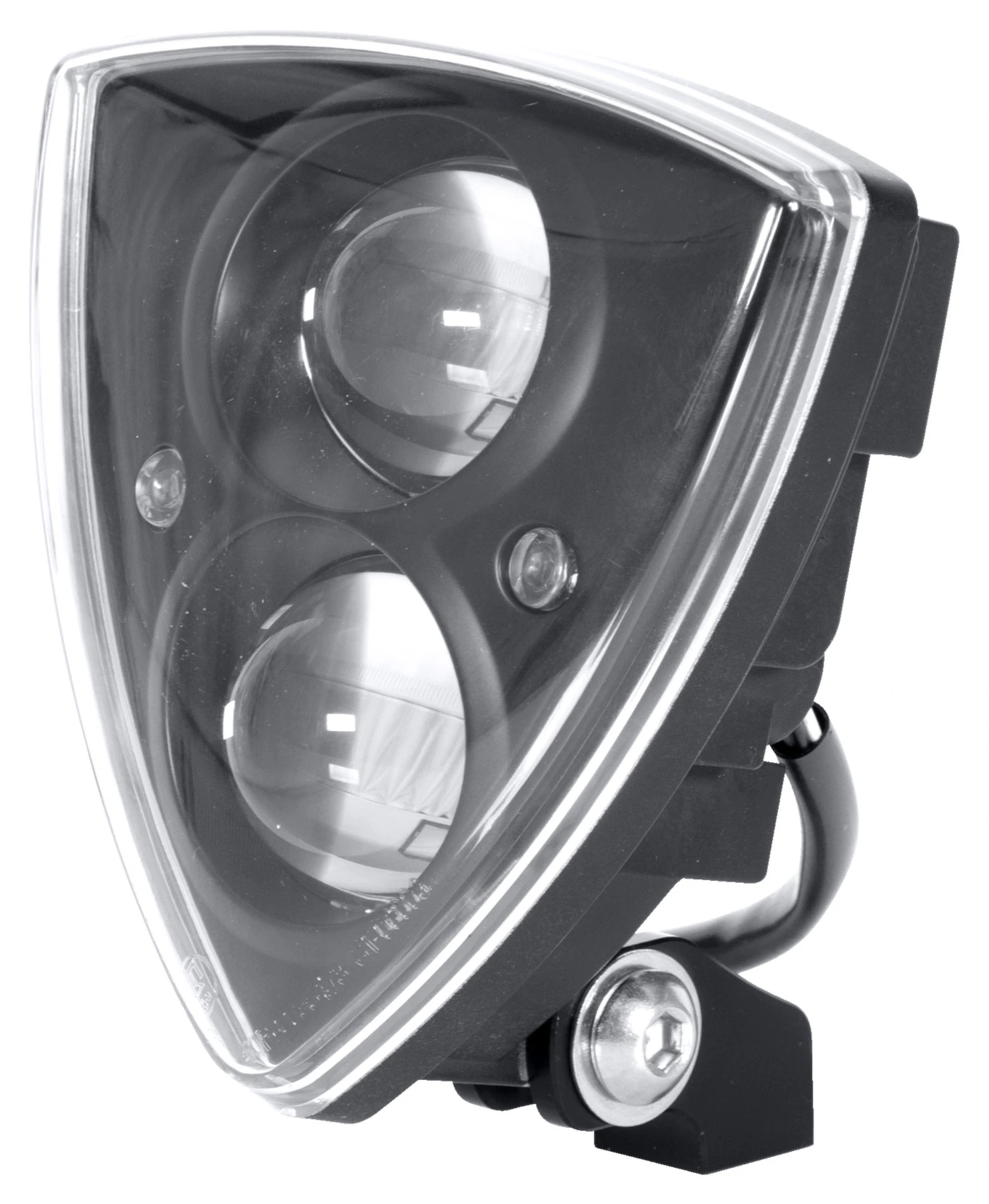 V-Twin Chrome 5" Triangle Headlamp – For Custom Harley, 33-4077, Made In Taiwan