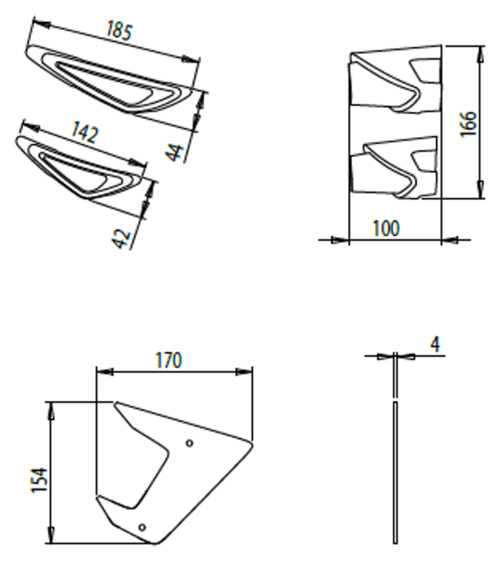 Downforce Winglet Seitenspoiler
