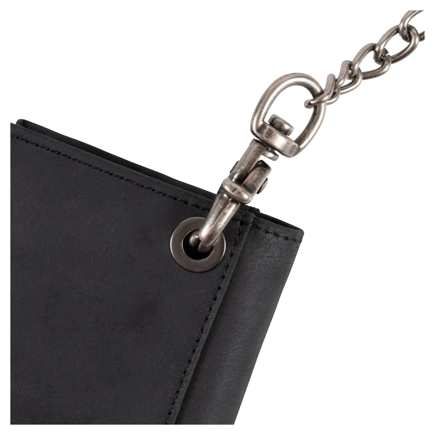 Porte-monnaie en cuir noir