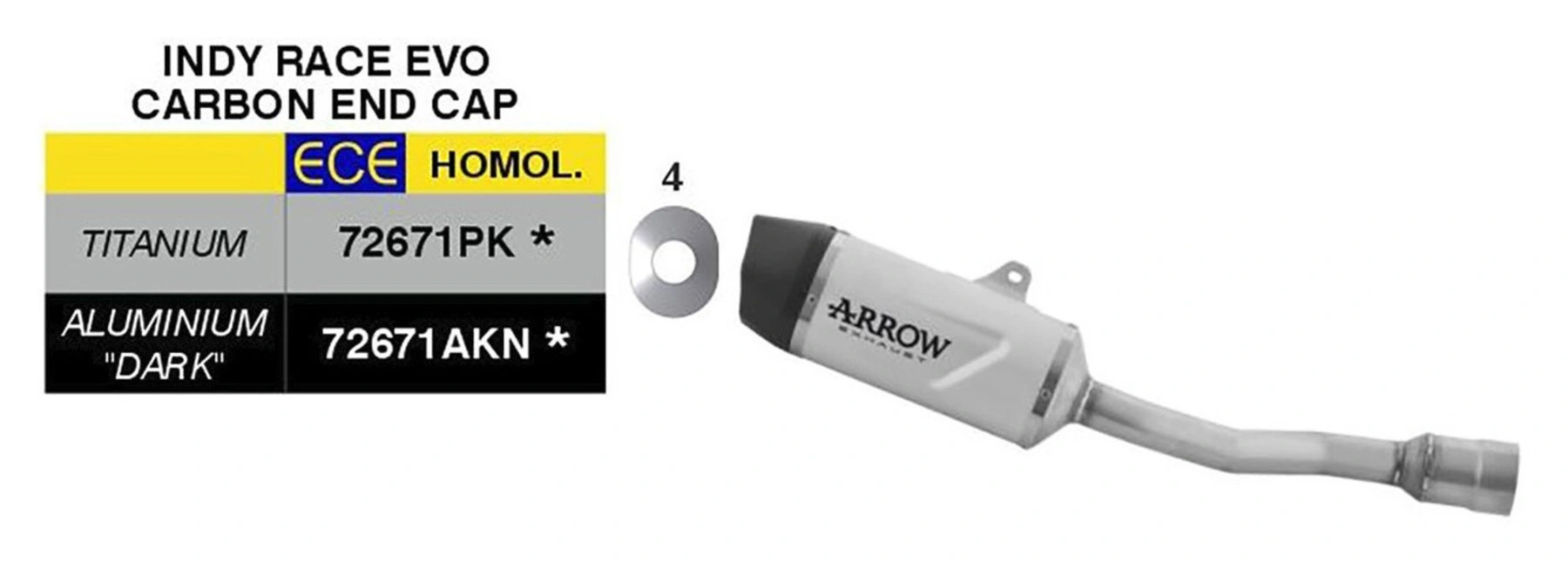 Sistema di scarico Indy Race Evo
