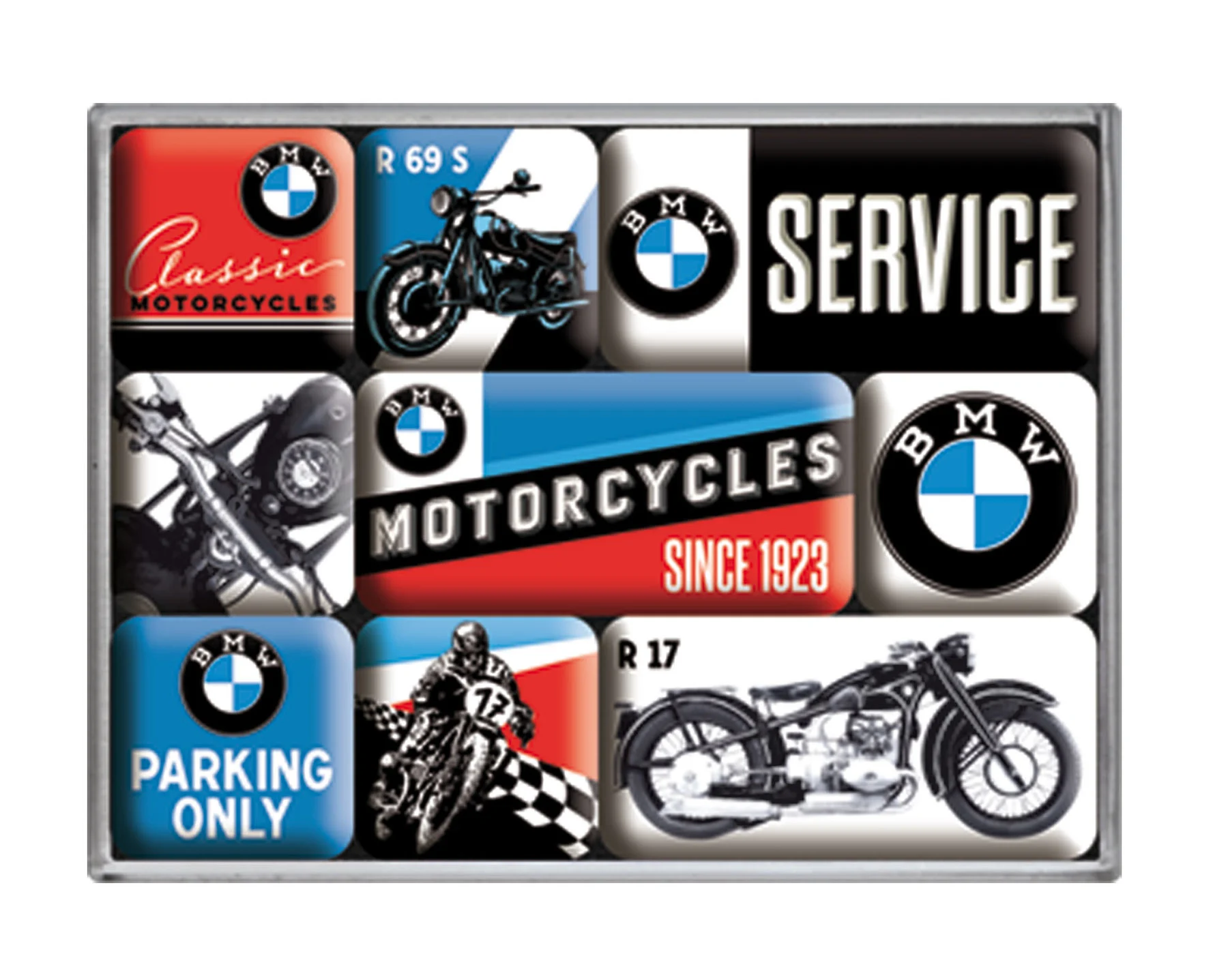 Lot D'Aimants "Motorcycle", 9 Pièces
