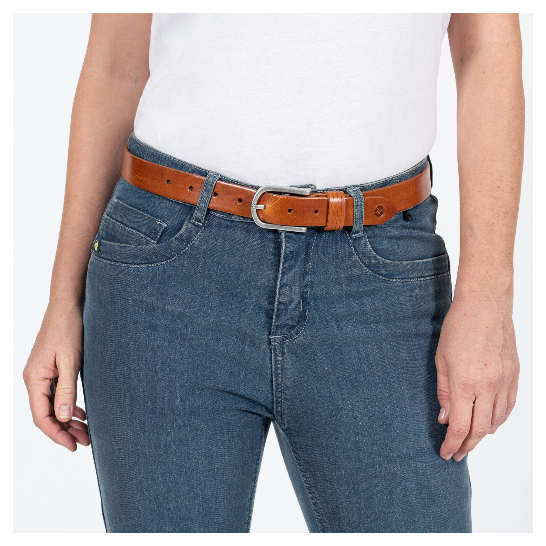 DL-8 cintura in pelle, marrone