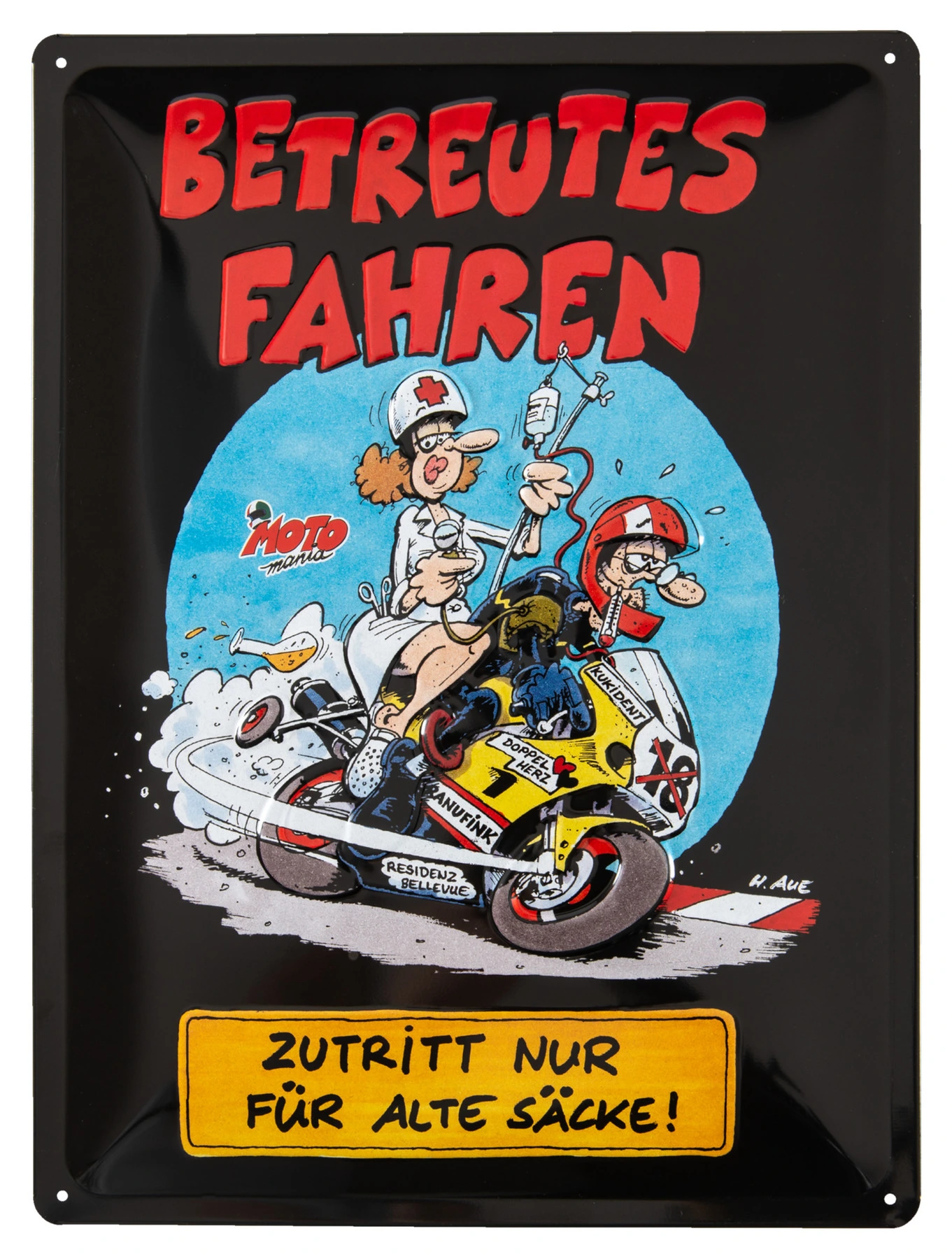 Blechschild "Betreutes Fahren"