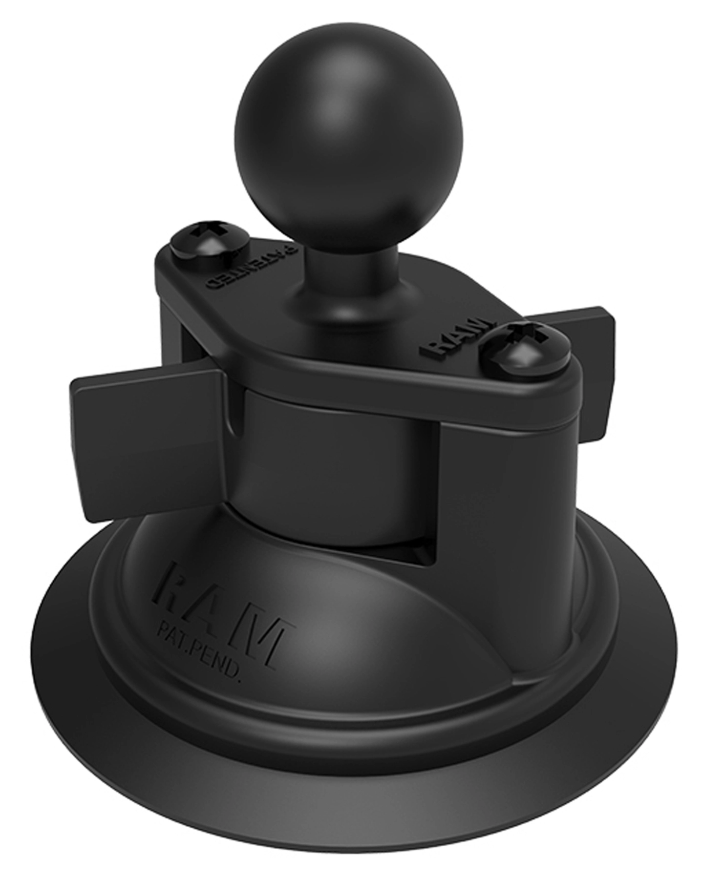 Ram-Mount RAM-B-166-237 – Supporto A Ventosa Twist Lock Con Base 1/4-20 Per Fotocamera, Braccio Doppia Sfera, Regolabile
