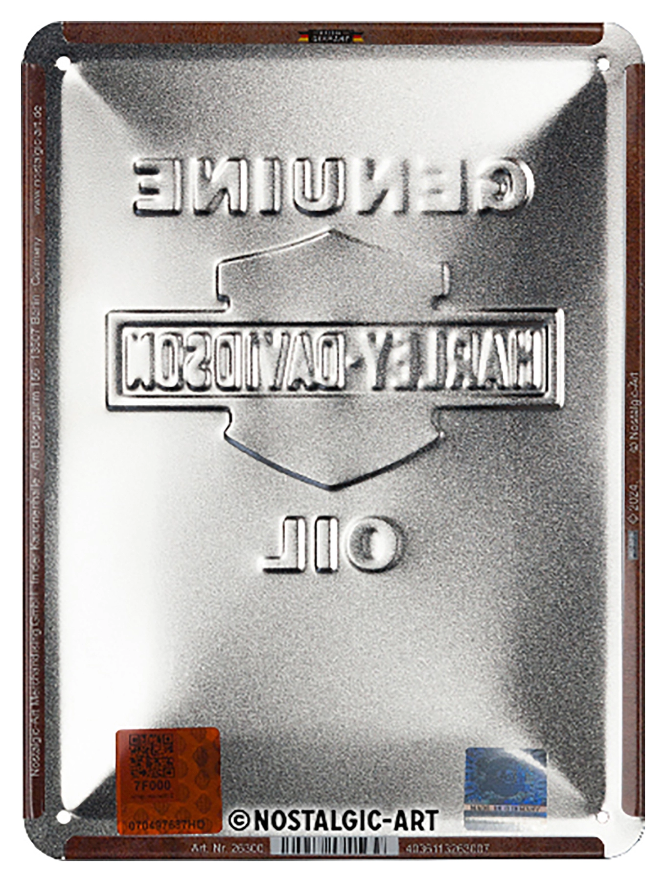H-D tin sign Genuine Oil