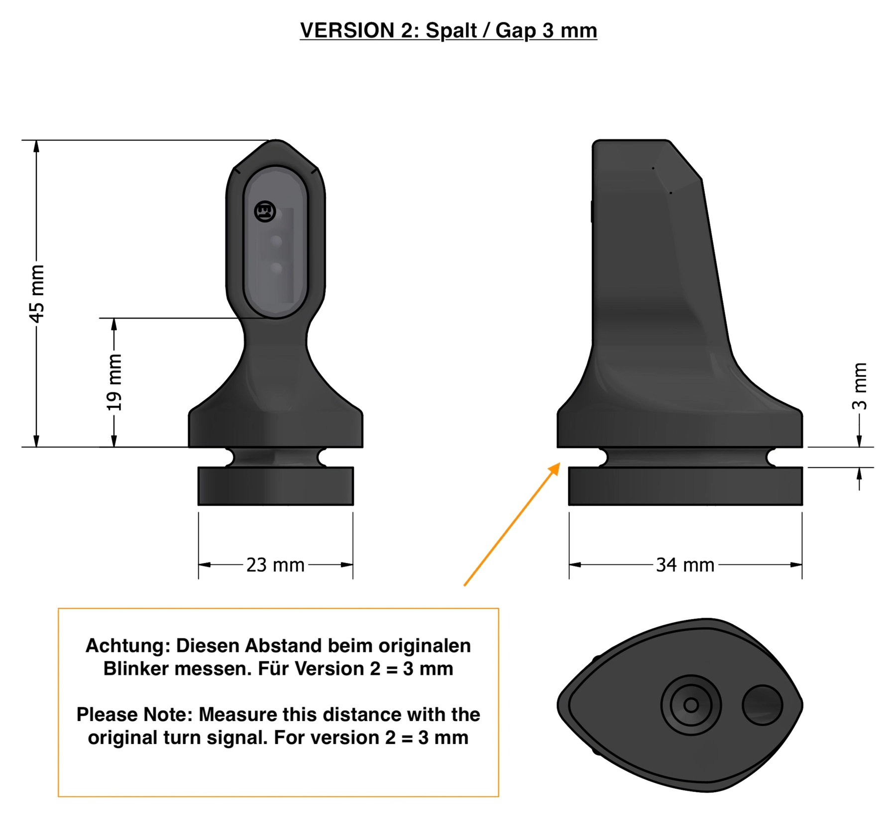 Clignotant Venator Short Ducati