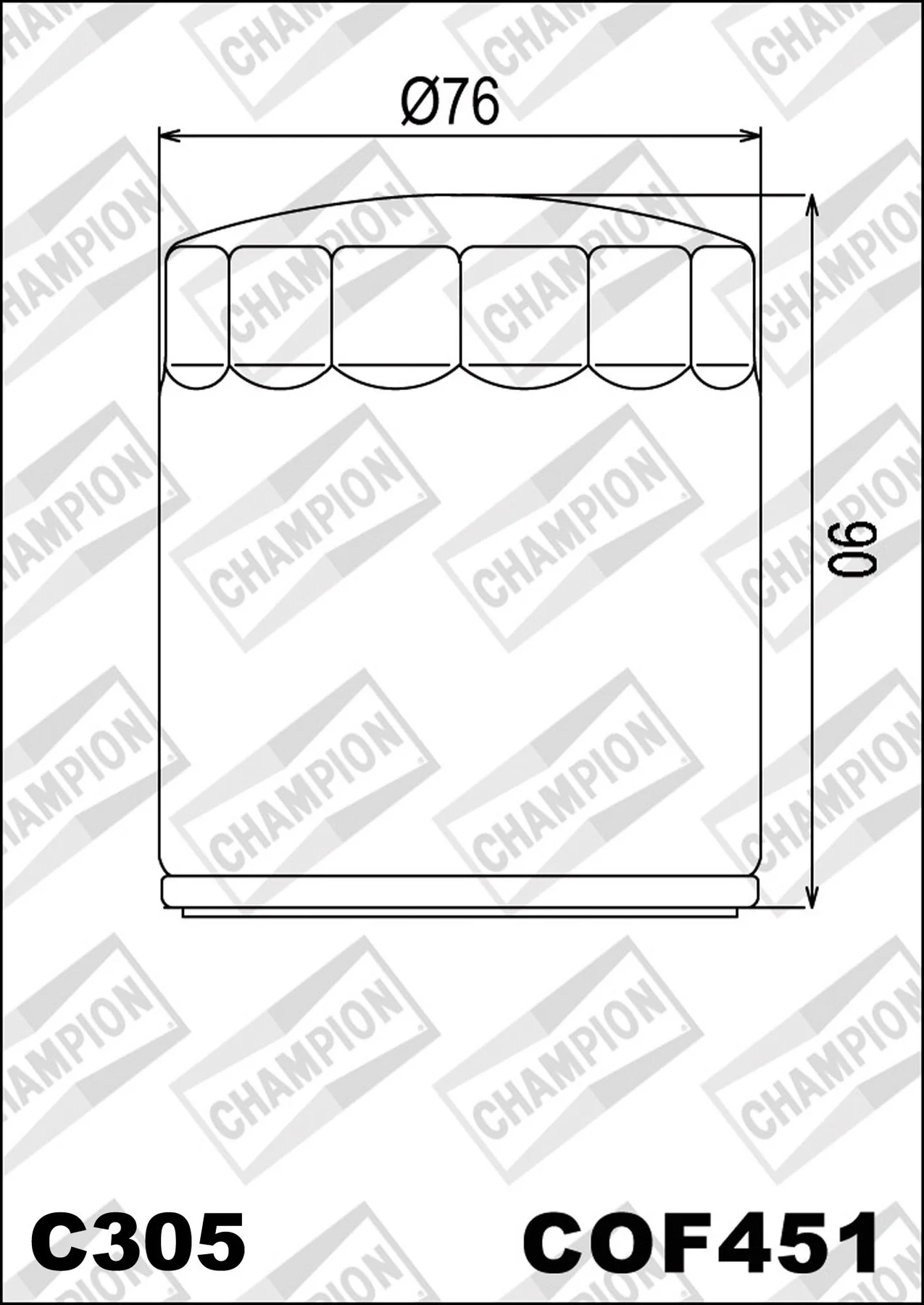 CHAMPION OILFILTER COF451